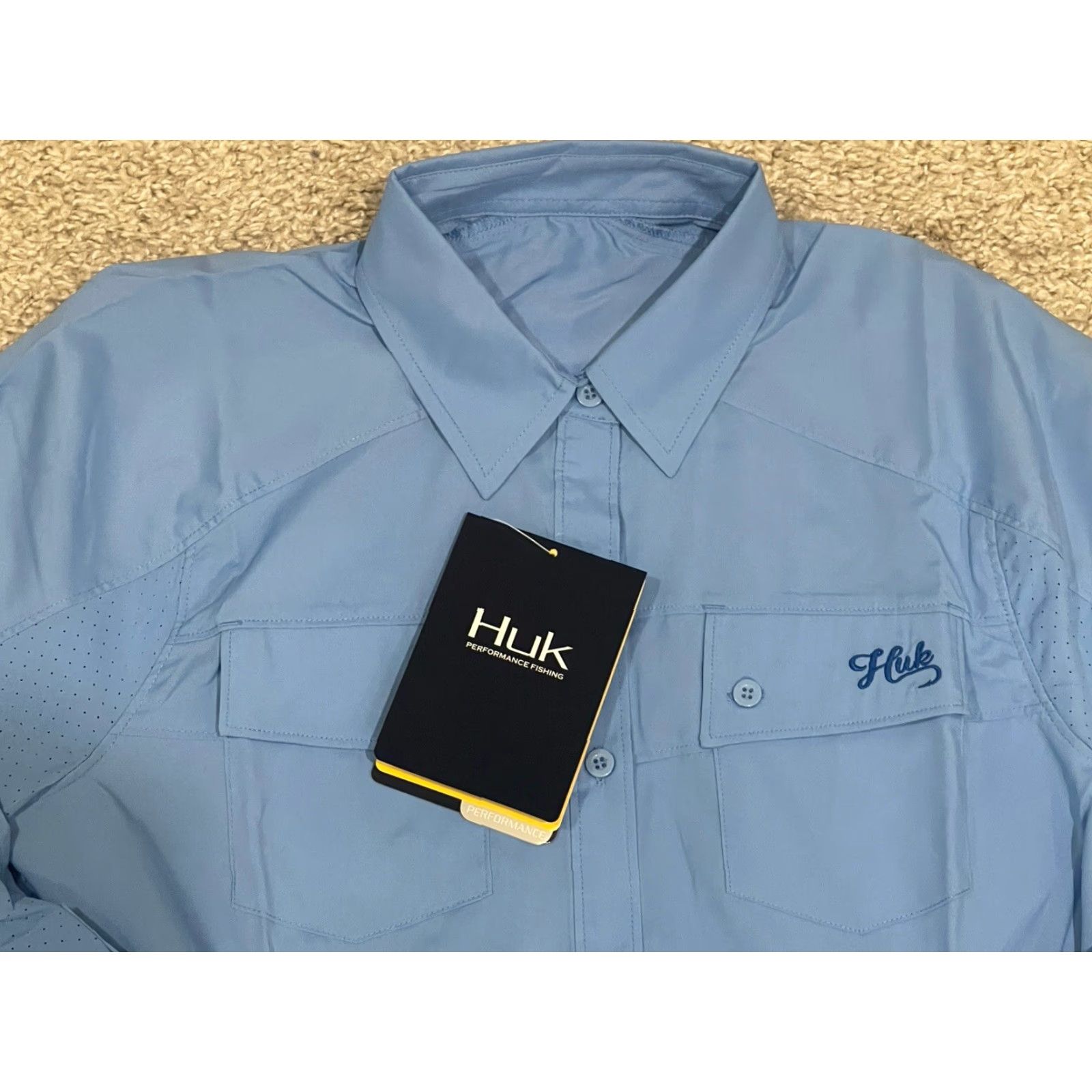 Vintage Huk Shirt Long Sleeve Next Level Sz Small Blue Size US S / EU 44-46 / 1 - 2 Thumbnail