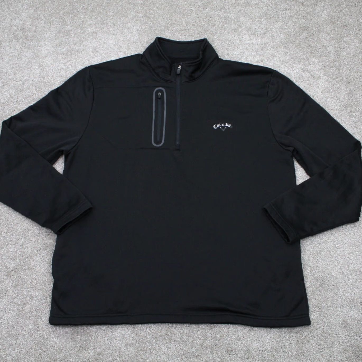 Callaway Callaway Sweatshirt Mens XL Black 1/4 Zip Long Sleeve Pullover 100% Polyester Size US XL / EU 56 / 4 - 2 Thumbnail