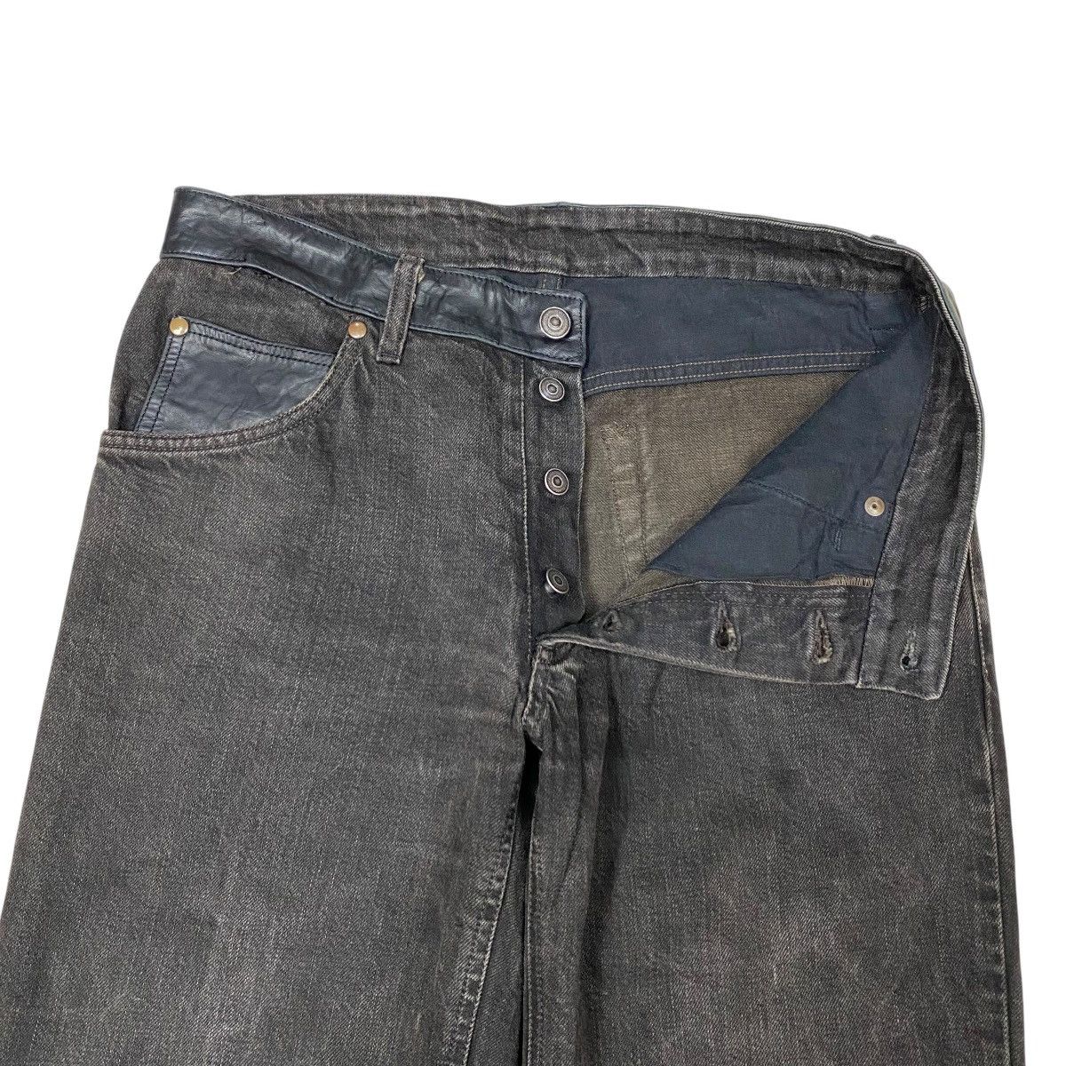 If Six Was Nine × Japanese Brand × Le Grande Bleu (L.G.B.) Unknown Japanese Leather Waist Denim Pants Size US 30 / EU 46 - 5 Thumbnail