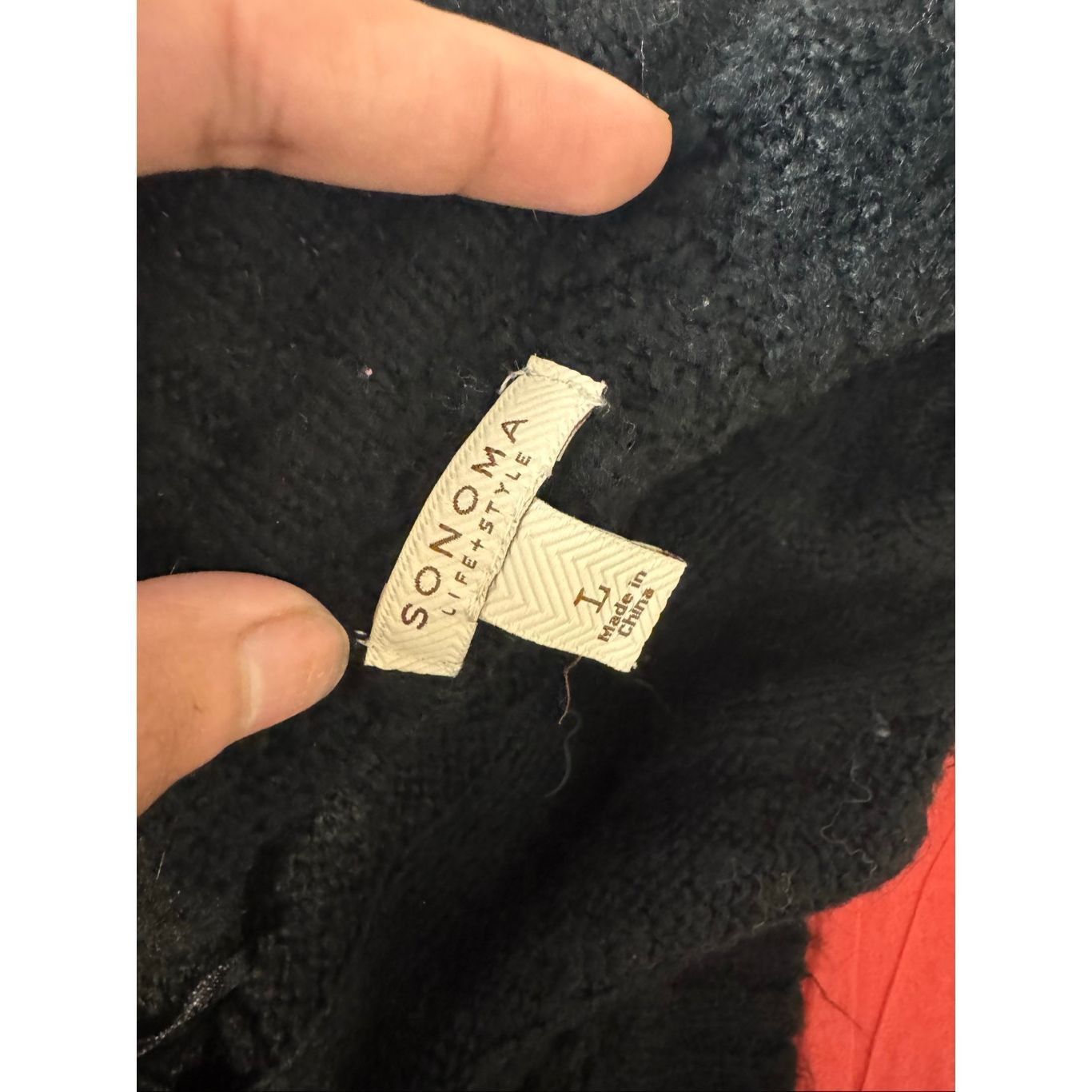 Sonoma Sonoma Lifestyle Black Open Front Knit Cardigan Size L Size L / US 10 / IT 46 - 5 Thumbnail