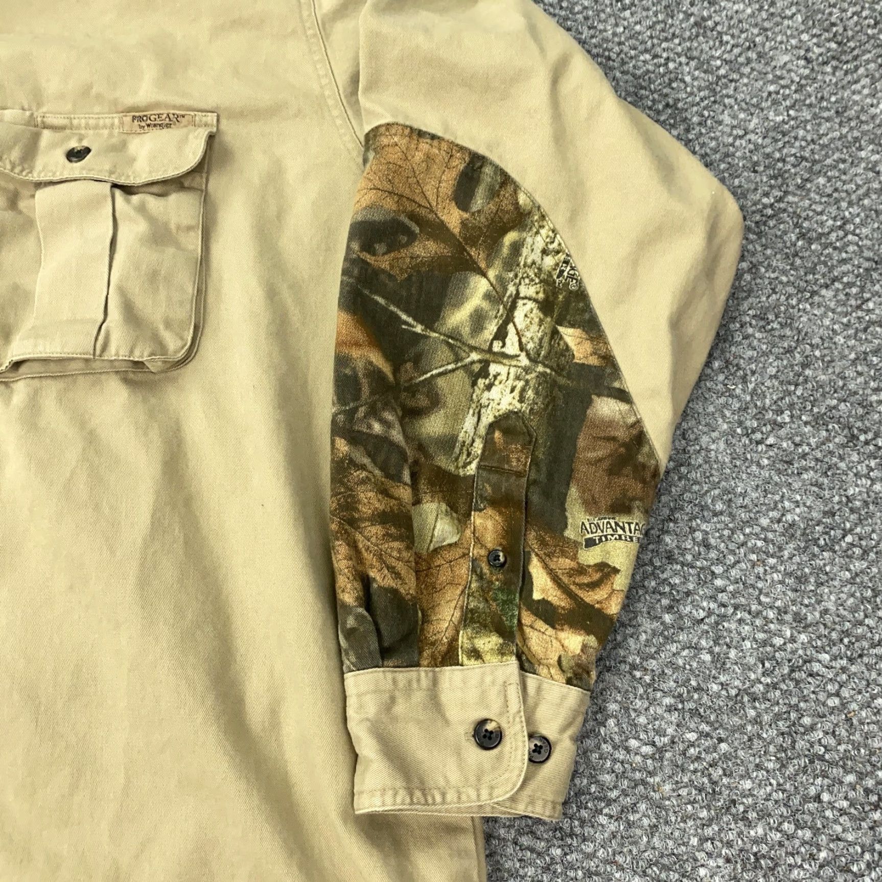 Wrangler Wrangler ProGear Hunting Shirt Mens XL Camouflage Canvas Long Sleeve Outdoor Workwear Size US XL / EU 56 / 4 - 4 Thumbnail