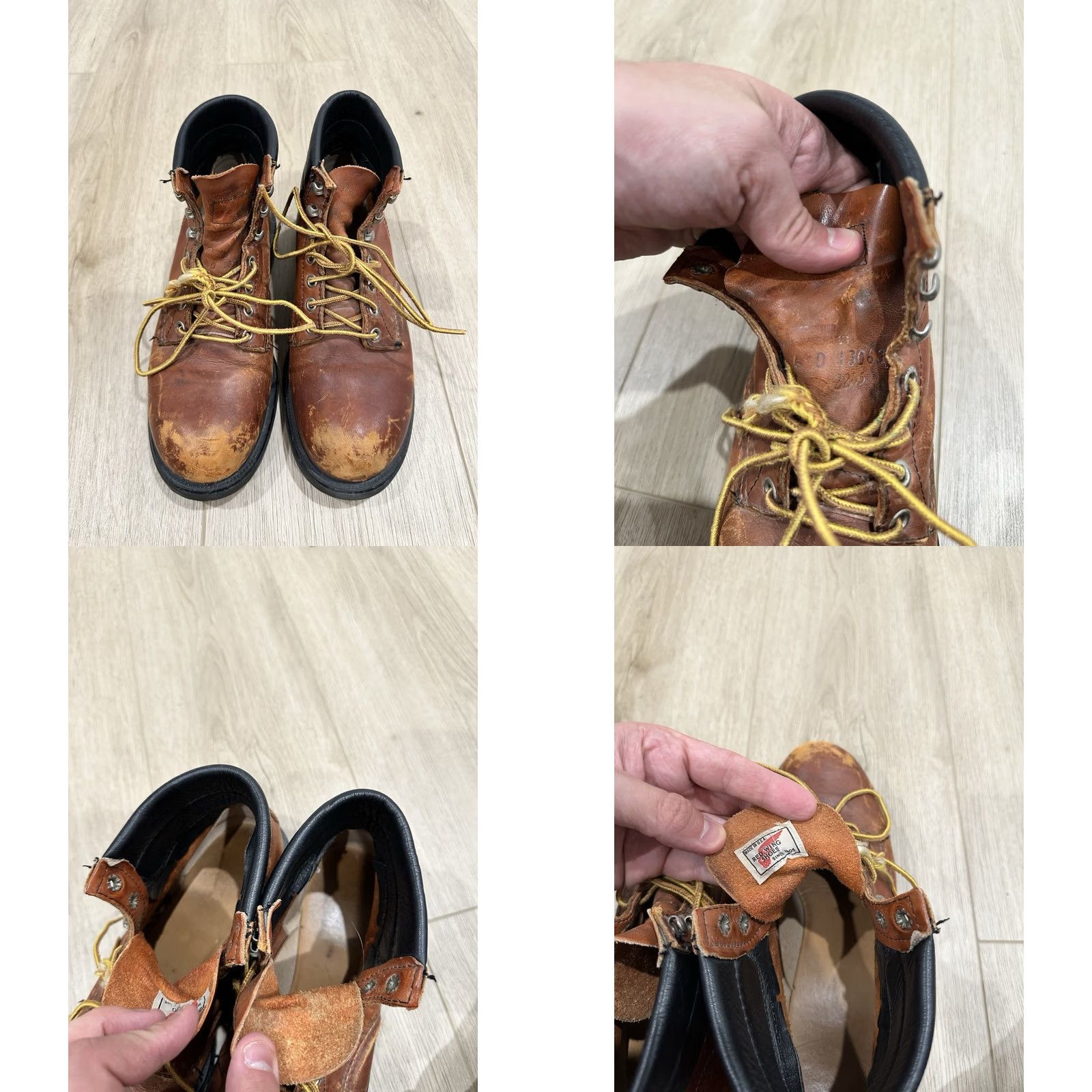 Red Wing Vintage Red Wing SuperSole #2245 Steel Toe Brown Leather Work Boots Made In USA Mens 6 D Size US 6 / EU 39 - 8 Thumbnail
