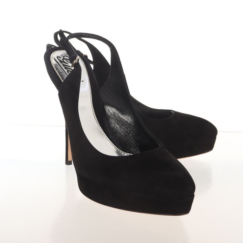 Gucci Gucci Black Suede High Heels with Buckle 0079 Size US 8 / IT 38 - 1 Thumbnail