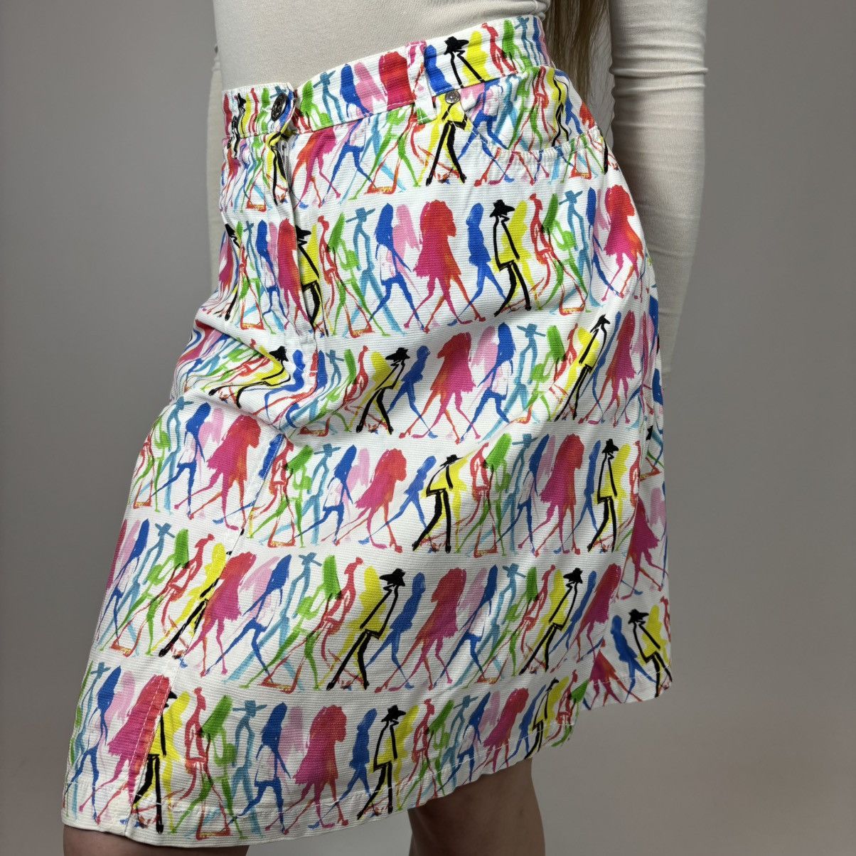 Weekend Max Mara Vintage Y2K Max Mara Weekend Retro Logo Luxury Midi Skirt Size 28" / US 6 / IT 42 - 4 Thumbnail