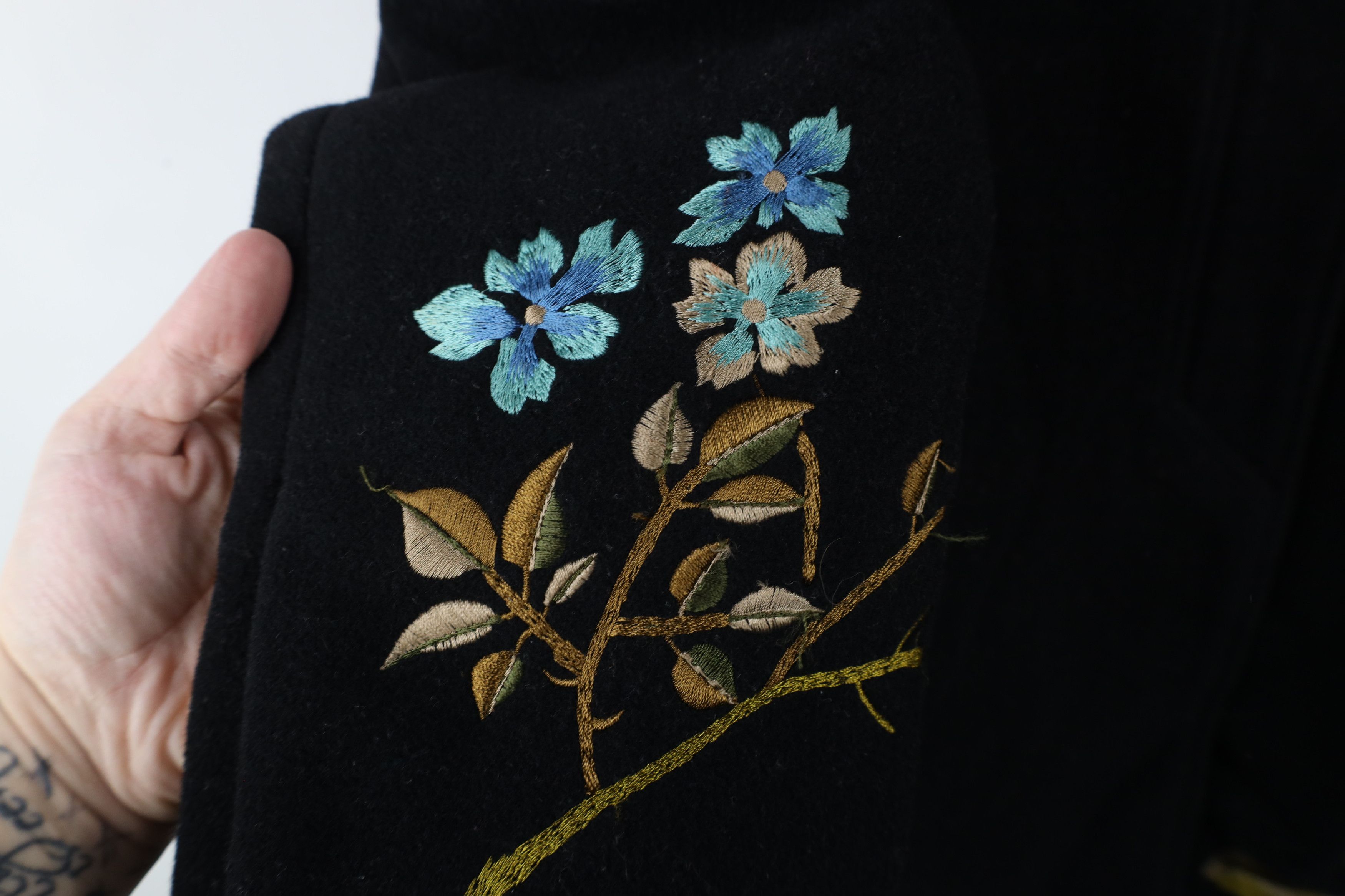 Vintage Vintage Y2K Streetwear Cashmere Blend Flower Floral Jacket Size L / US 10 / IT 46 - 5 Thumbnail