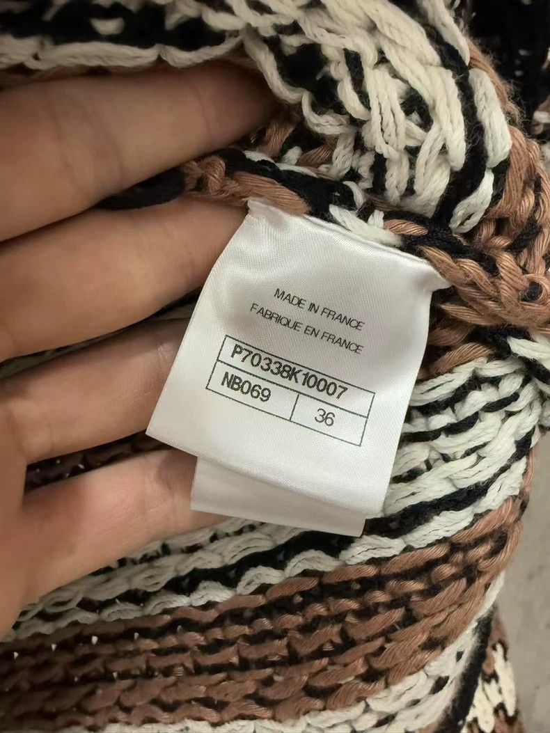 Chanel Chanel White Zongzi Color Block Vertical Pattern Woven Coa Size XS / US 0-2 / IT 36-38 - 7 Thumbnail
