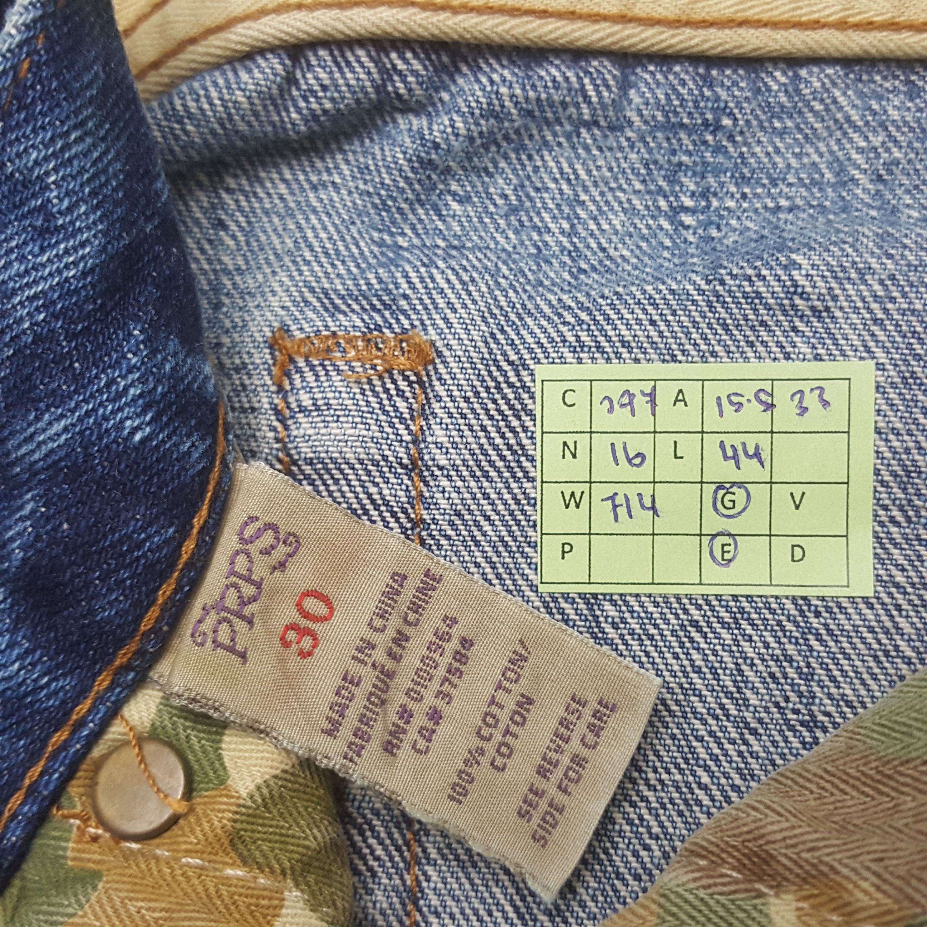 Prps Vintage Prps Japanese Brand Denim Jeans C297N16 Size US 31 - 8 Thumbnail