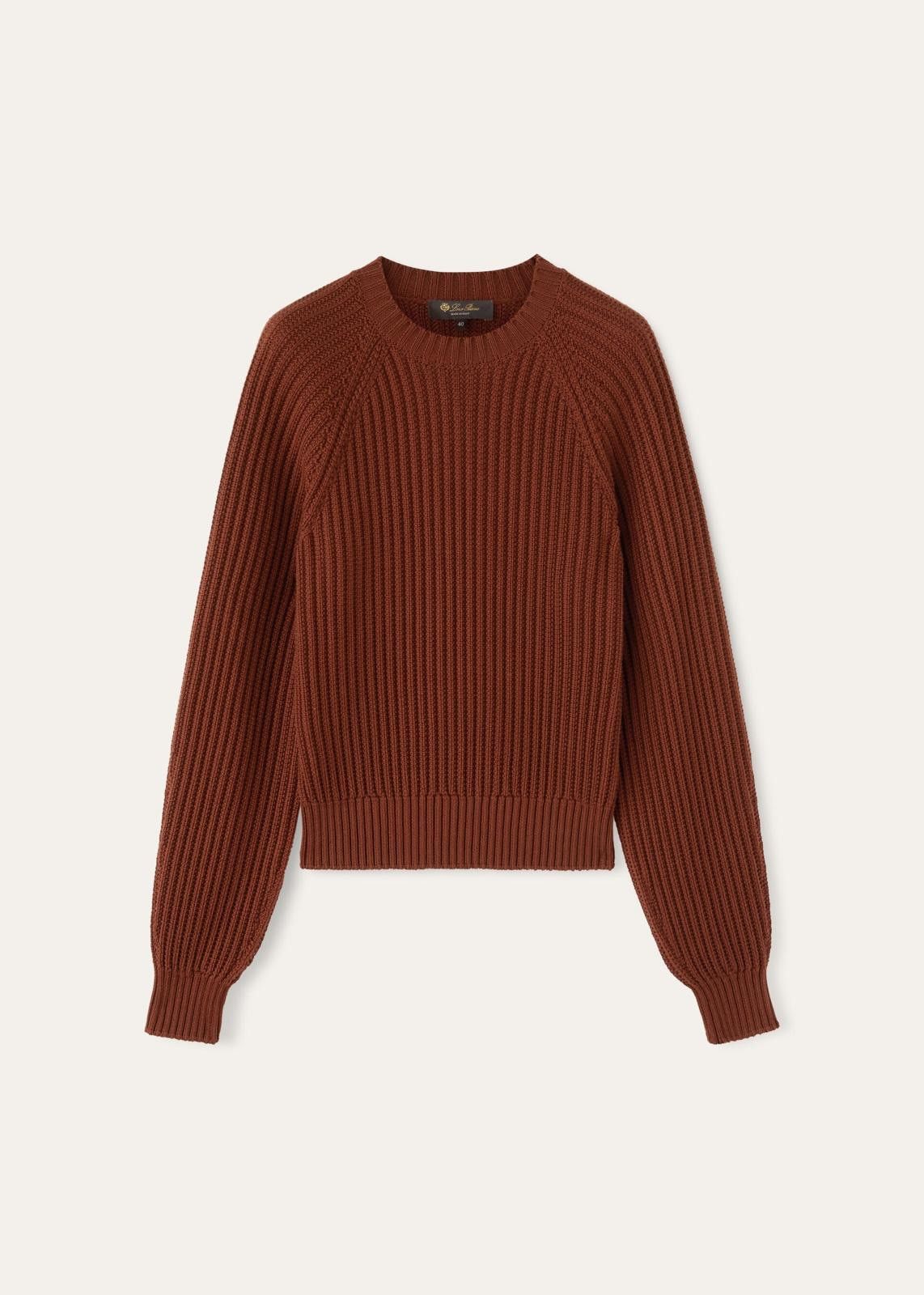 Loro Piana o1srvl11e0125 FAN6259 Ikeda Crewneck Sweater in Brown Size L / US 10 / IT 46 - 1 Thumbnail
