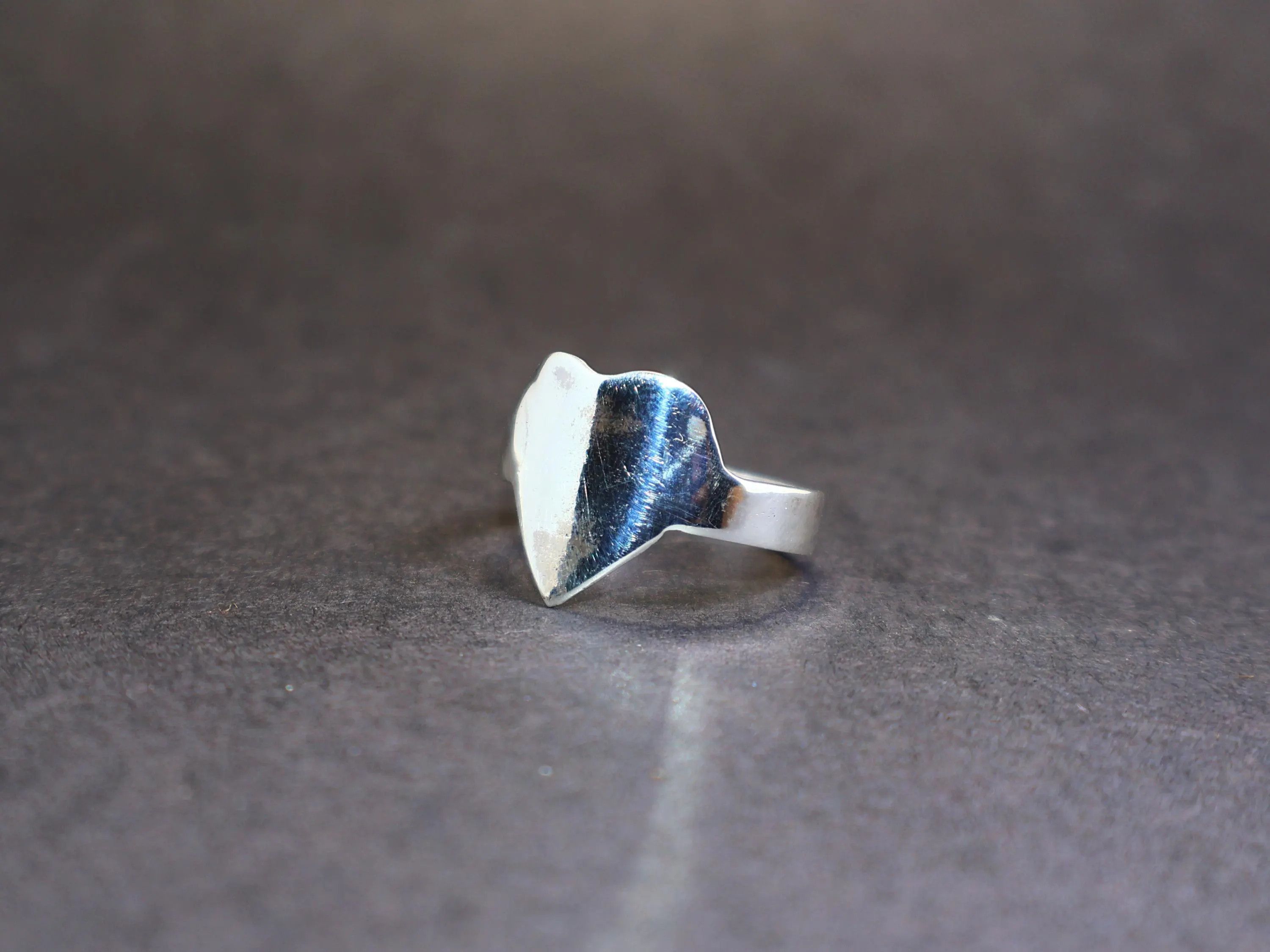 Handmade Heart Ring, Sterling Silver Ring, Silver Handmade Ring, Size ONE SIZE - 4 Thumbnail
