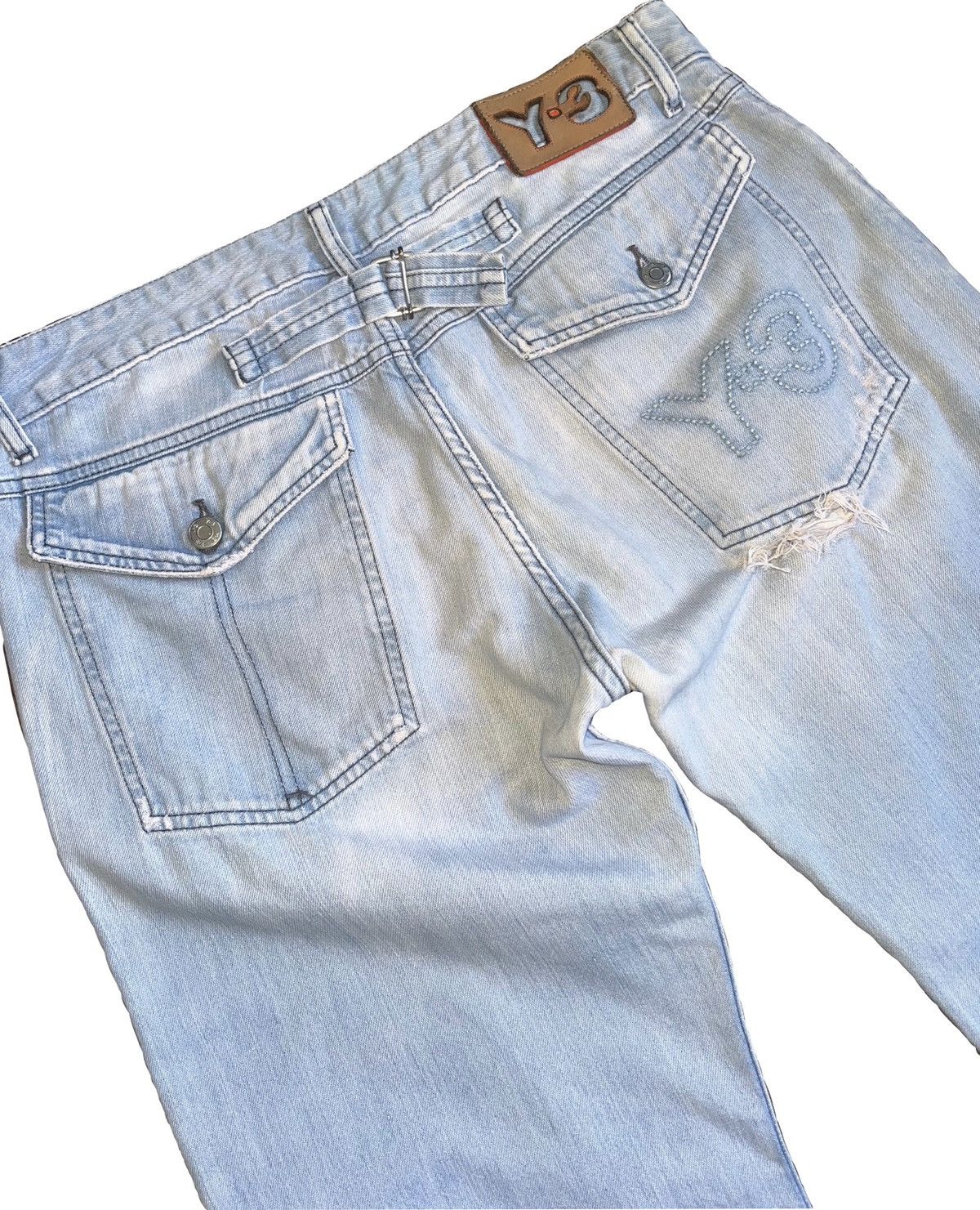 Ｙ3 デニム Y-3 Y-3 Denim Jeans Relaxed Fit Pocket Pants Logo Blue 30R | Grailed