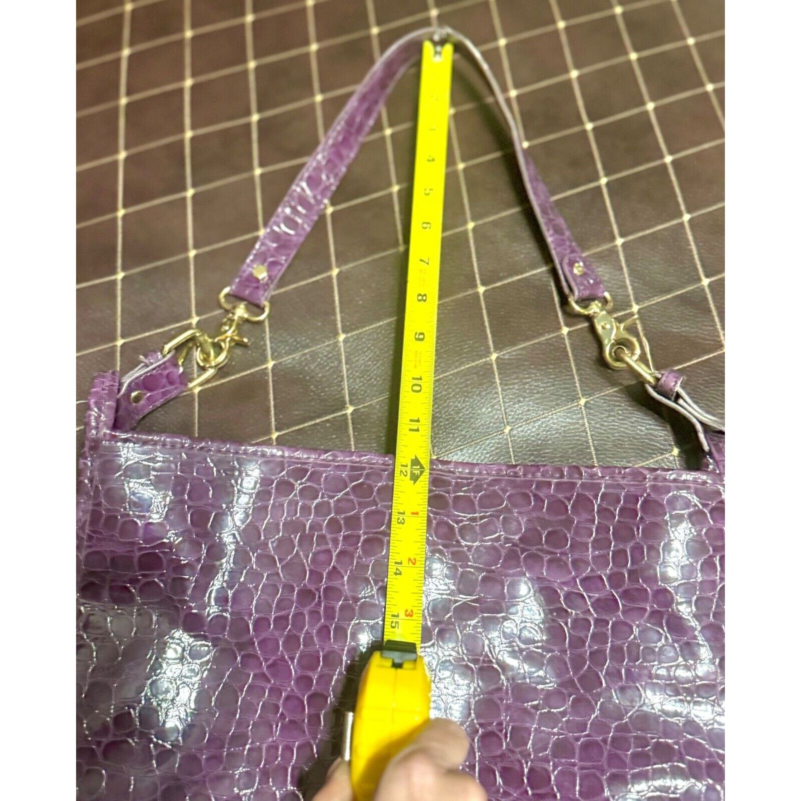 Other Gianni Bini Large Purple Leather Bag Size ONE SIZE - 14 Thumbnail