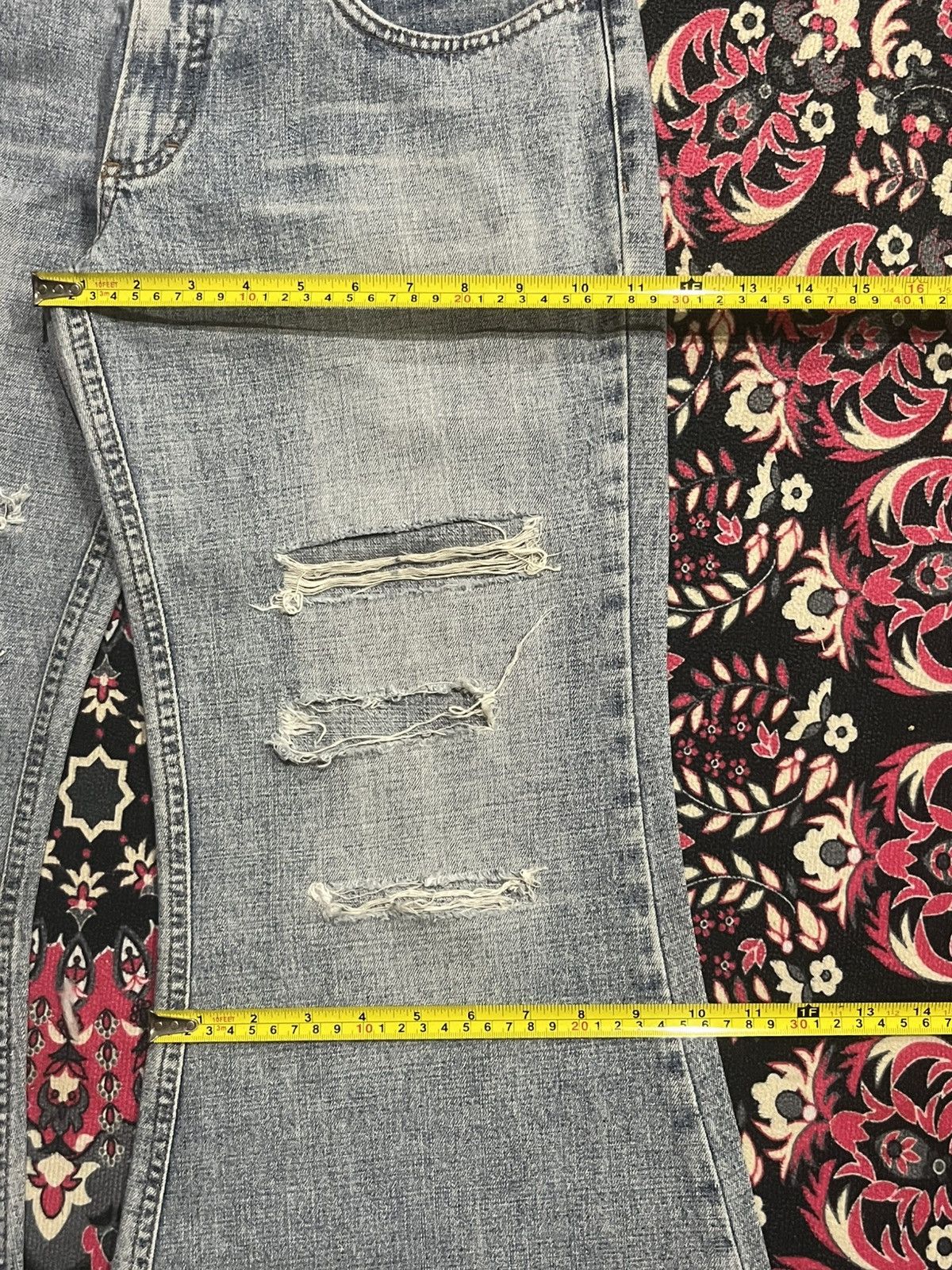 5351 POUR LES HOMMES ⚡️Sick⚡️Damyller Mud Max Inspired Super Bellbottom Flare Jean Size US 31 - 13 Thumbnail