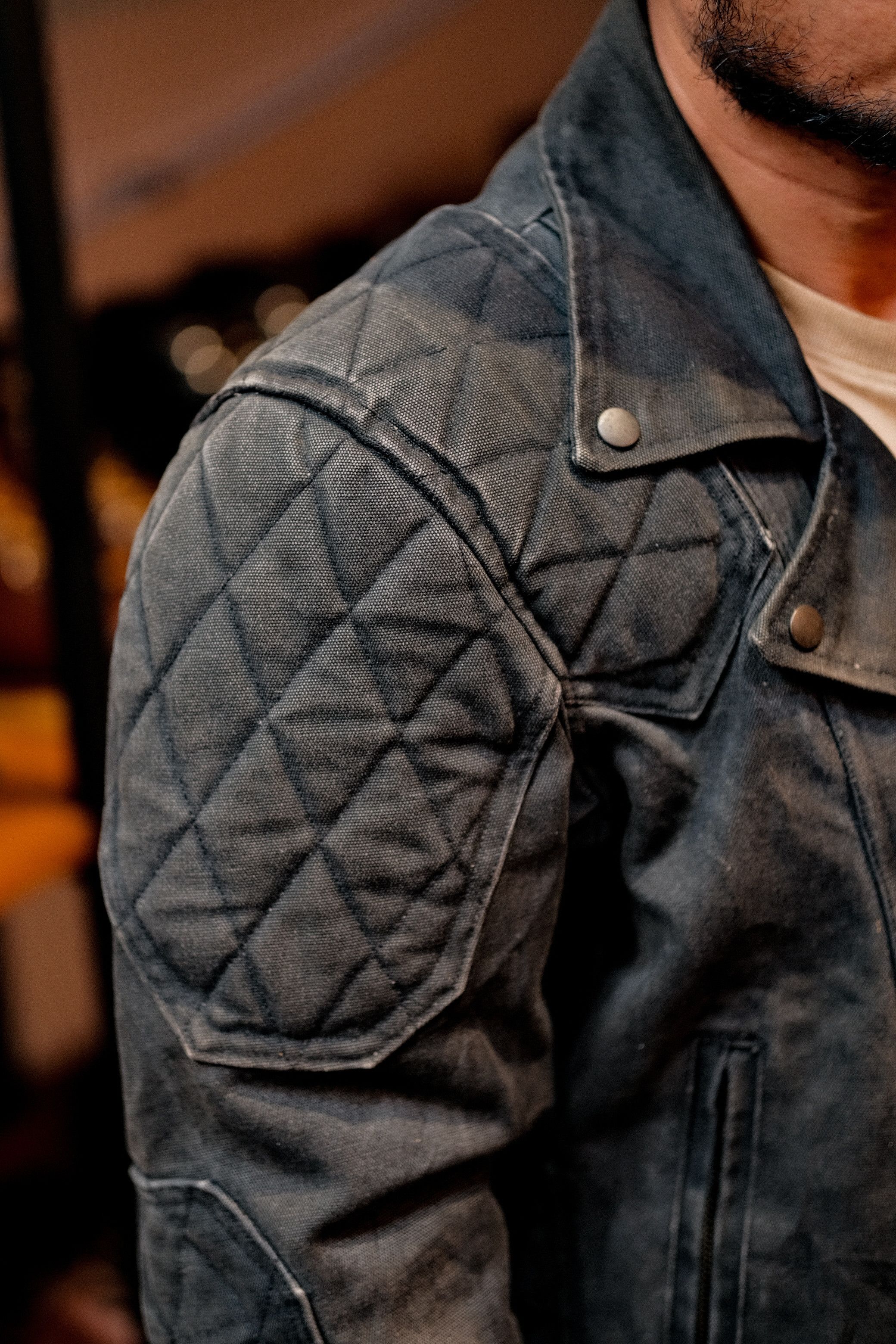 Kadoya Kadoya KS Leather Biker Canvas Jaket Size US M / EU 48-50 / 2 - 6 Thumbnail
