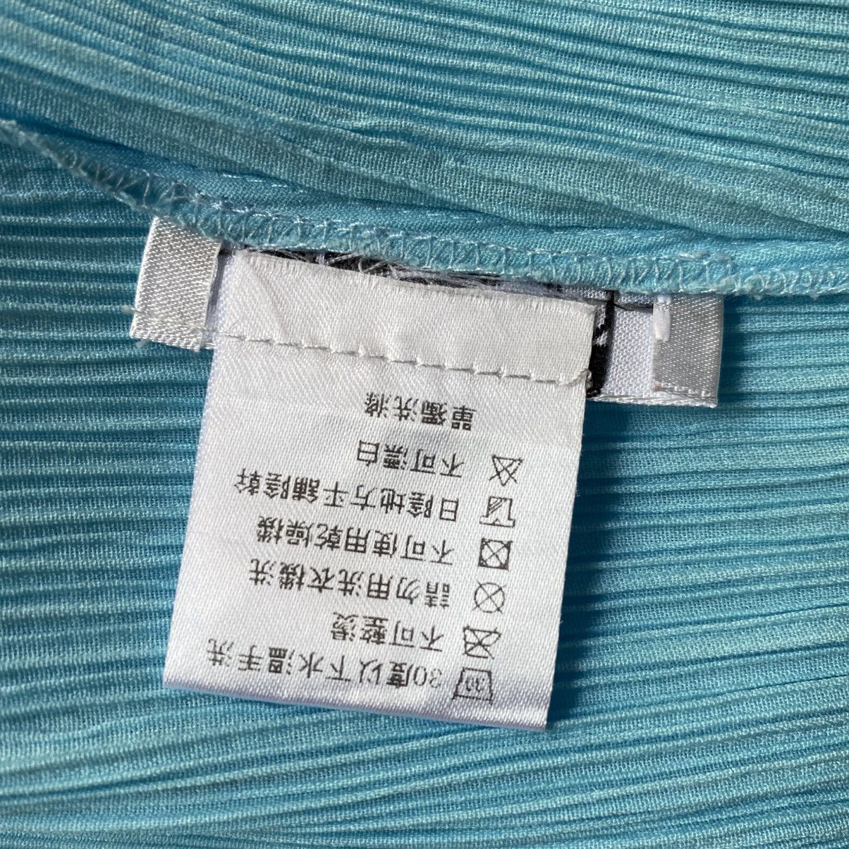 Coneco Sky Blue Pleated Elastic-Waist Skirt