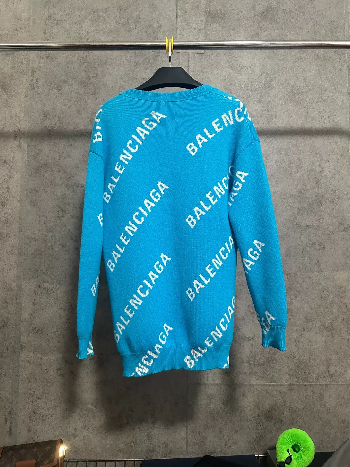 Balenciaga Balenciaga All-Logo Blue Cardigan Size US XS / EU 42 / 0 - 4 Thumbnail