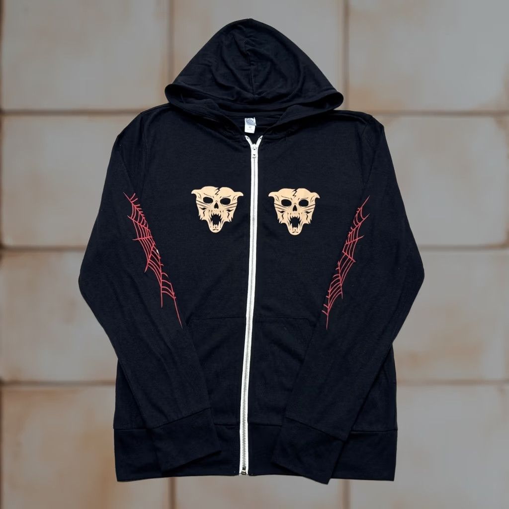 Streetwear × Vintage Y2k fall out boy black zip up emo grunge