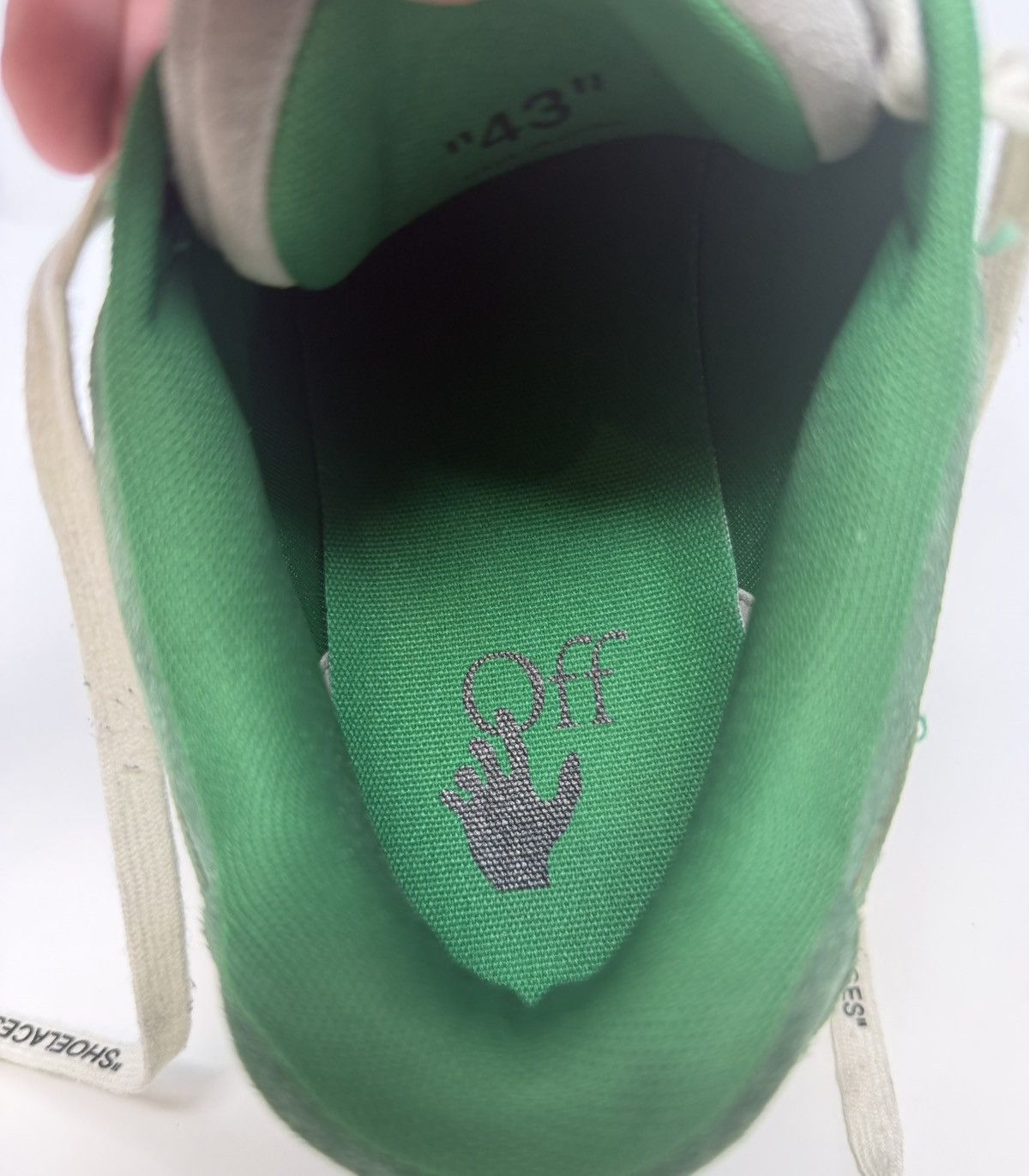 Off-White Off-White Out of Office Sneaker Vintage Suede Green Grey Size US 10 / EU 43 - 8 Thumbnail