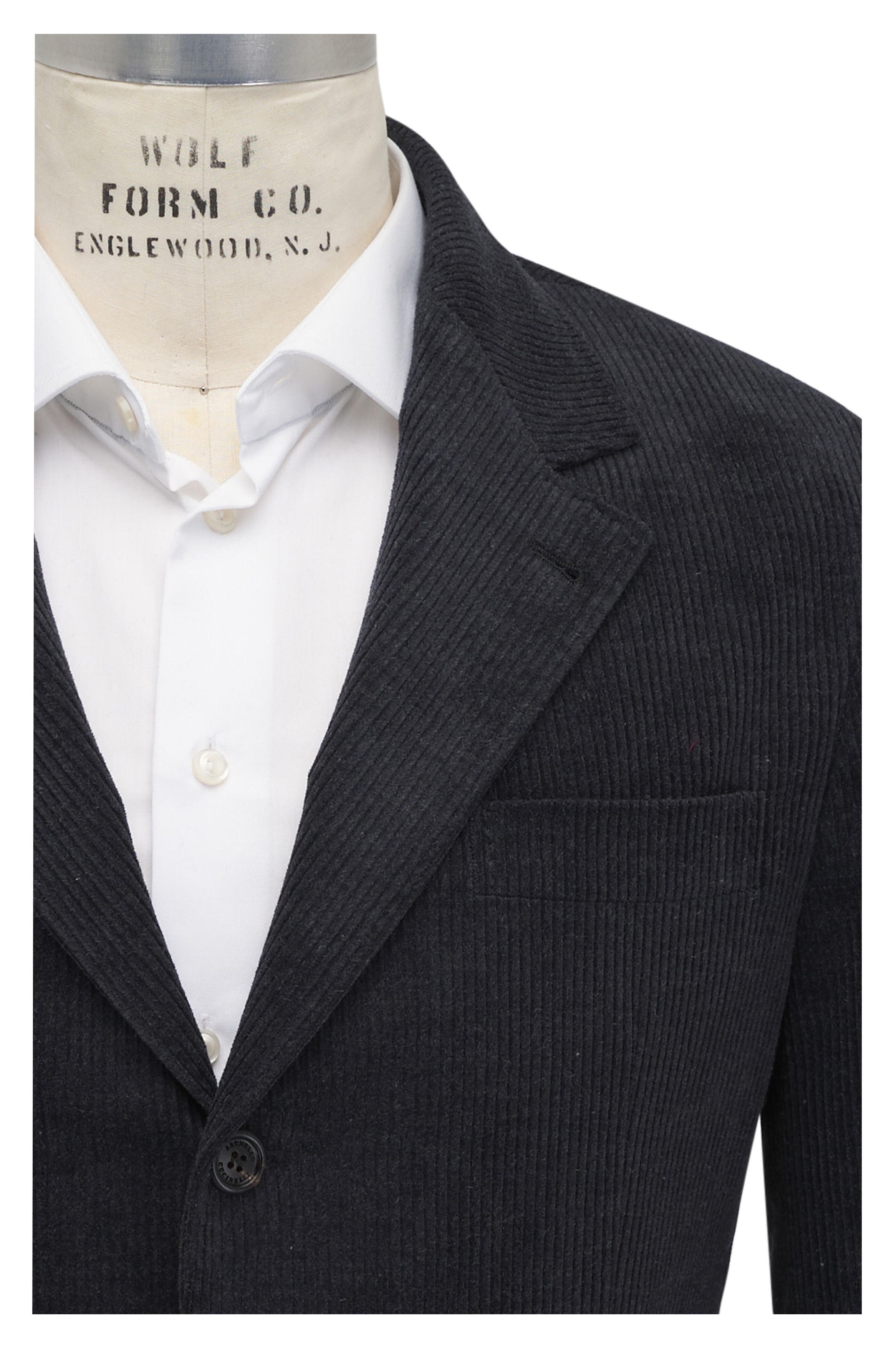 Brunello Cucinelli o1mtch0225 Cotton & Cashmere Sportcoat in Charcoal/Grey Size US L / EU 52-54 / 3 - 2 Thumbnail