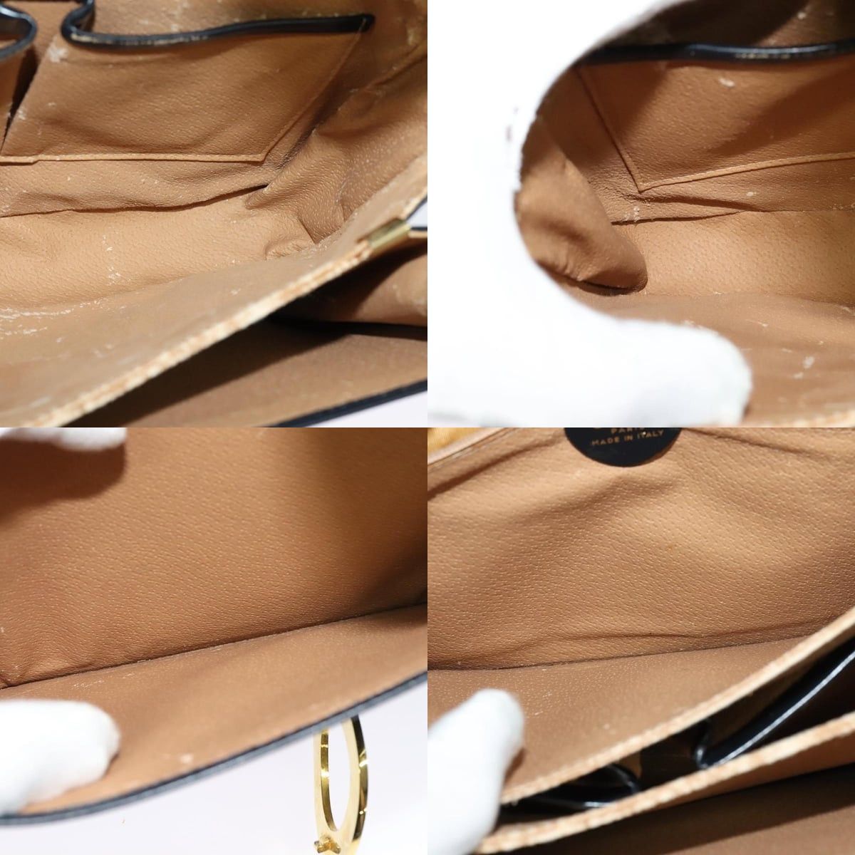 Celine CELINE Circle Shoulder Bag Leather Navy Gold Size ONE SIZE - 12 Thumbnail