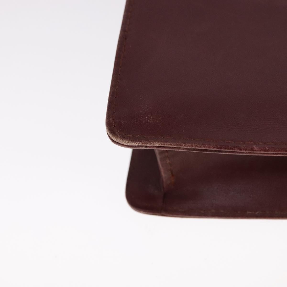 Cartier Cartier Clutch Bag Leather Wine Red Size ONE SIZE - 15 Thumbnail