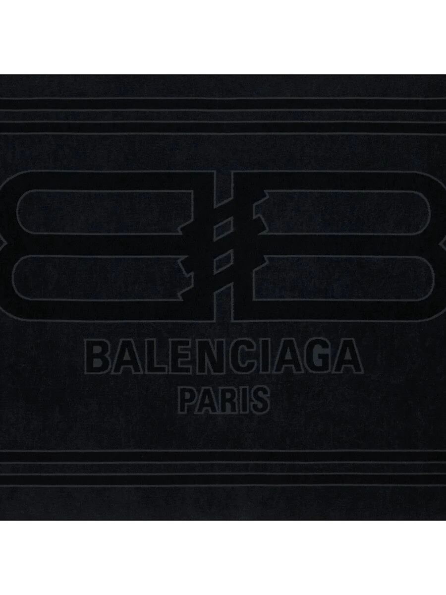 Balenciaga o1mt1gz0924 Size: OS / BB Paris Icon Towel in Black Size ONE SIZE - 3 Thumbnail
