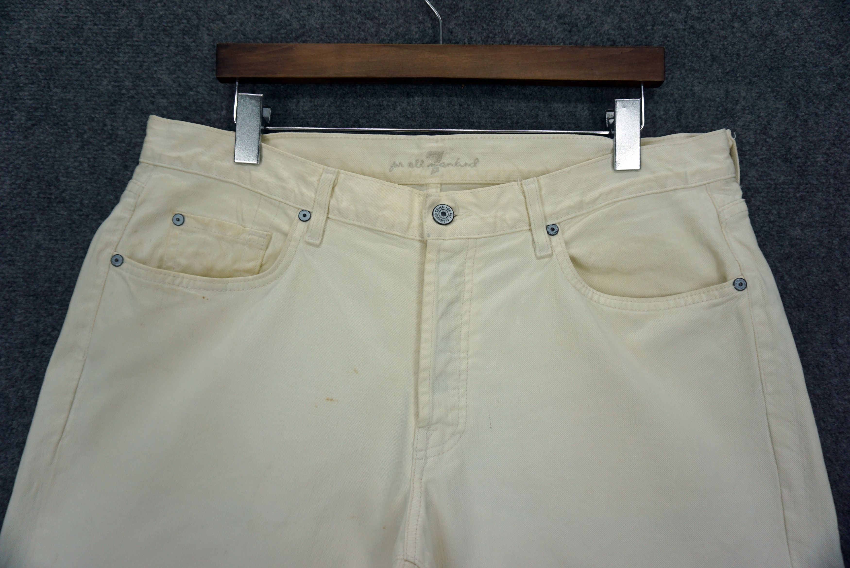 7 For All Mankind 7FAM Jeans Size 36 fit W37xL35 Straight-Leg Denim USA Size US 36 / EU 52 - 3 Thumbnail