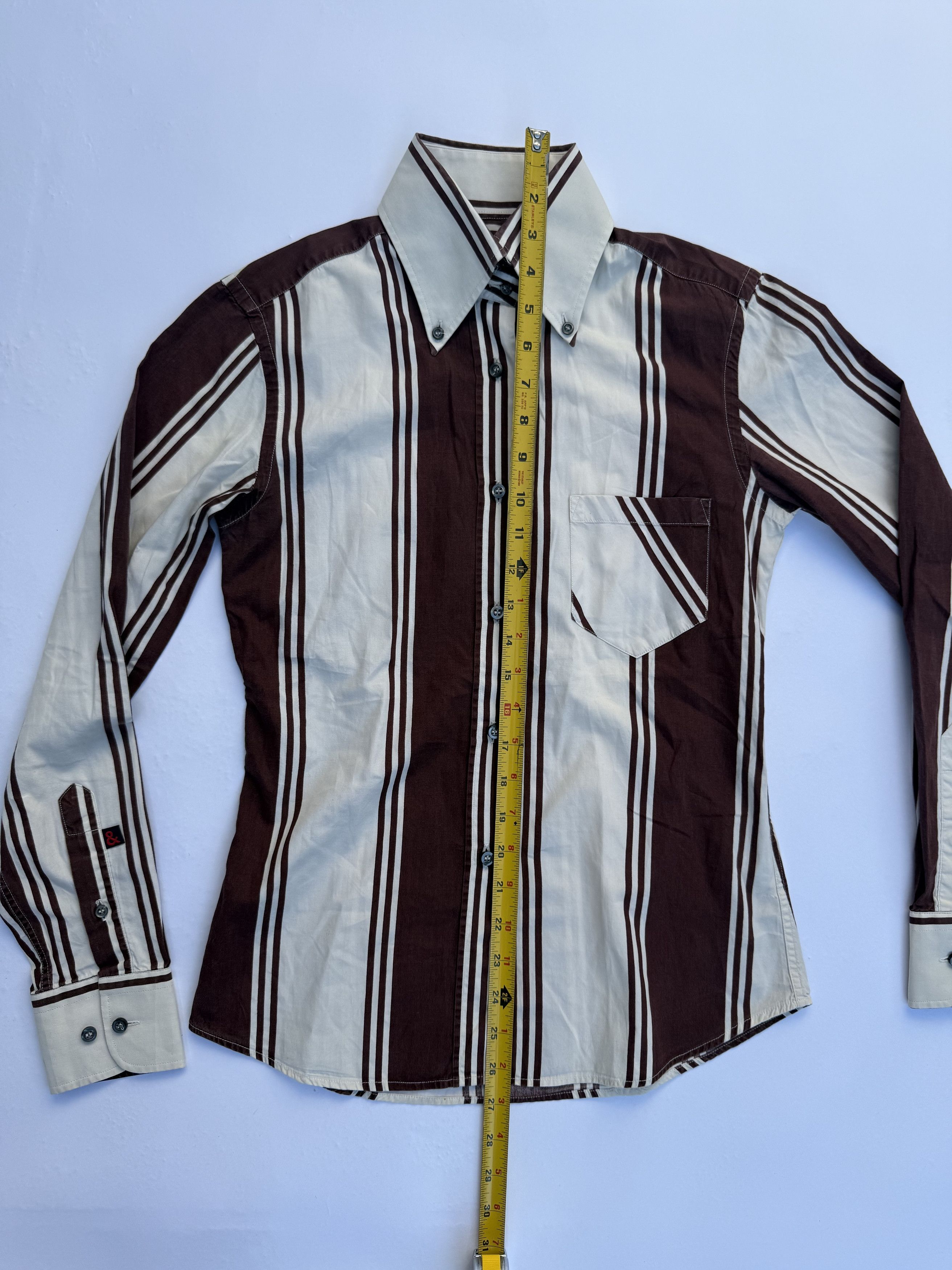 Dolce & Gabbana Vintage Women's Dolce & Gabbana Striped Shirt Size S / US 4 / IT 40 - 8 Thumbnail