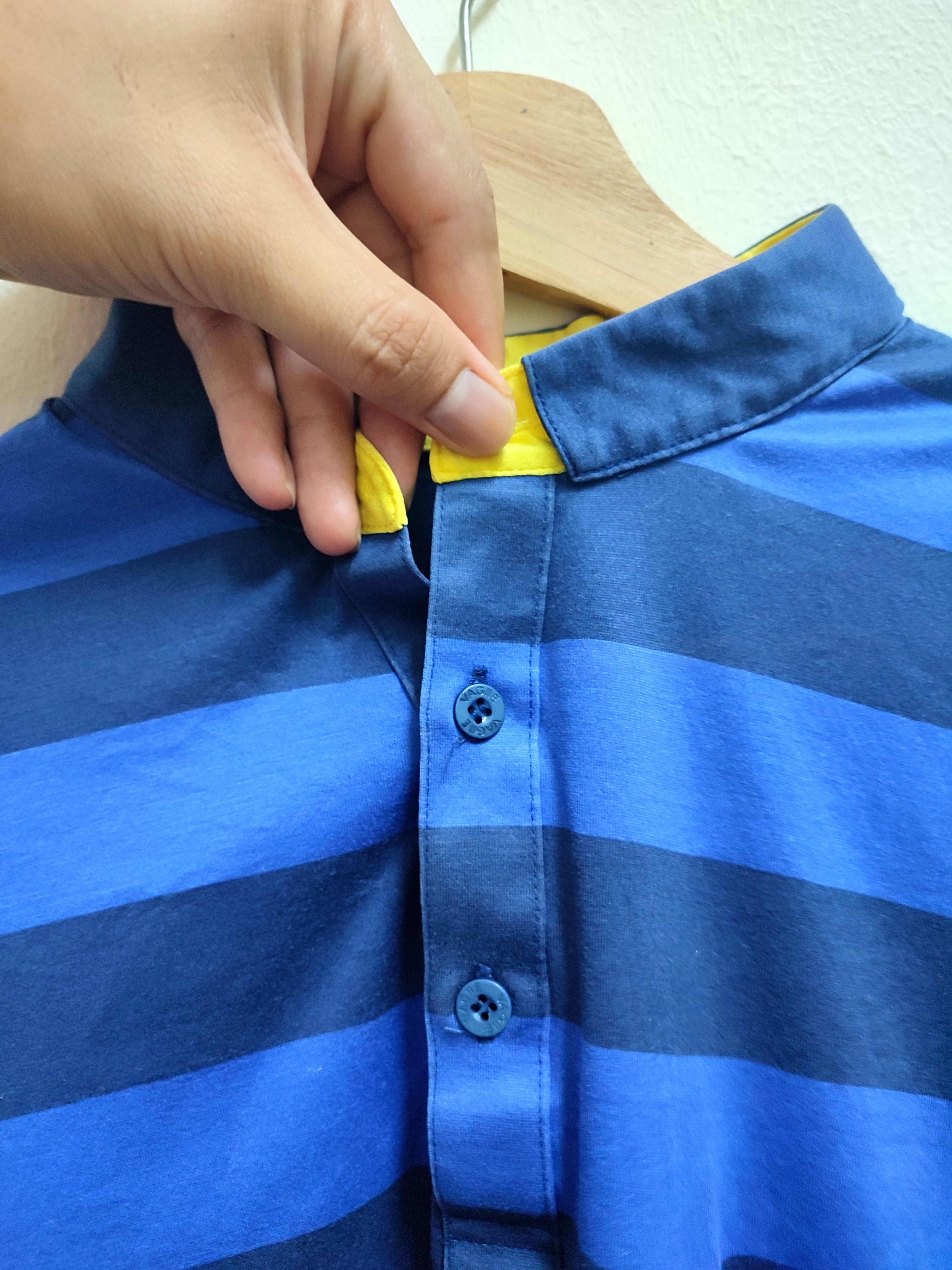 Vintage Vintage Vagiie Stripe Single Stitch Polo Shirt Size US M / EU 48-50 / 2 - 5 Thumbnail