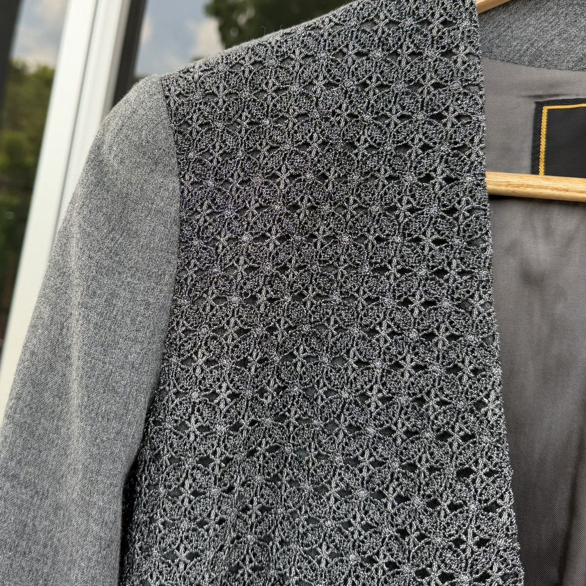 Fendi Luxury Vintage Fendi 365 Metallic Knit Blazer Made In Italy Size S / US 4 / IT 40 - 4 Thumbnail