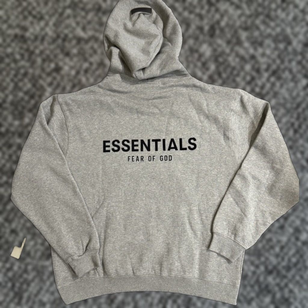 Essentials VINTAGE Fear Of God Essentials Hoodie FW22 Dark Oatmeal L Gray Logo Pullover Hooded Oversized Regular Men NWT Size US L / EU 52-54 / 3 - 1 Thumbnail