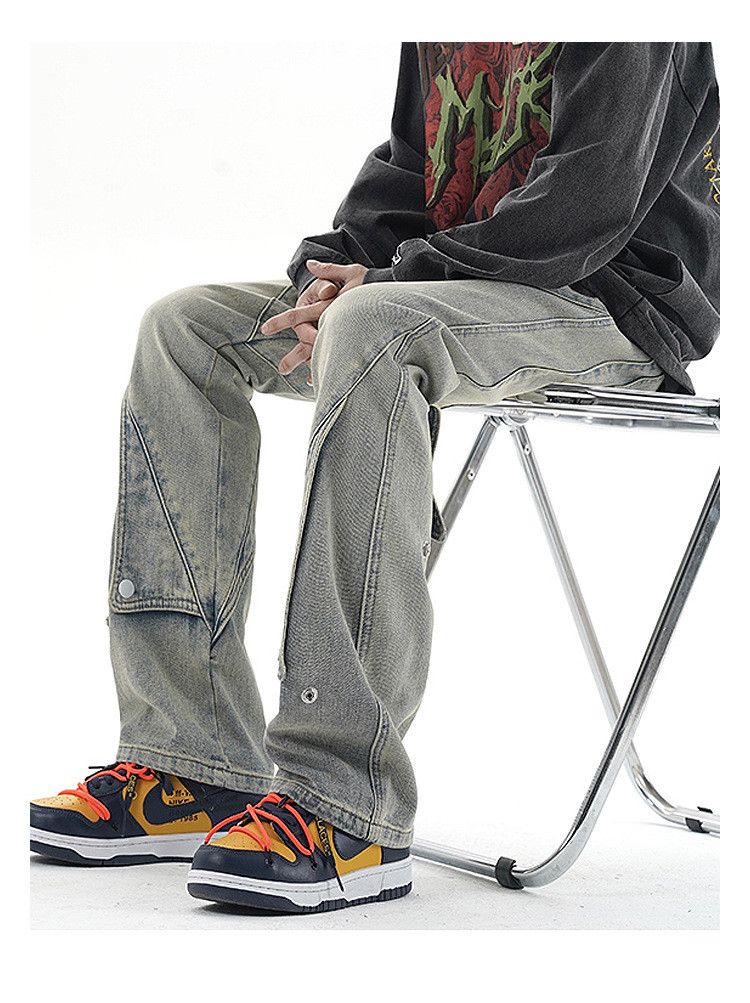 Japanese Brand Men's American high street oversized flared loose jeans Size US 32 / EU 48 - 4 Thumbnail