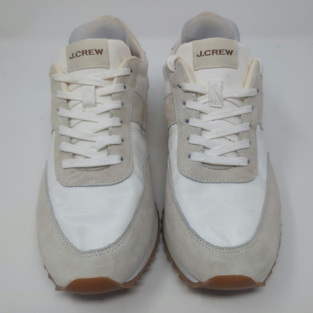 J.Crew J. Crew White Gray Nylon Striped City Metallic Silver Size 8 Size US 8 / IT 38 - 3 Thumbnail