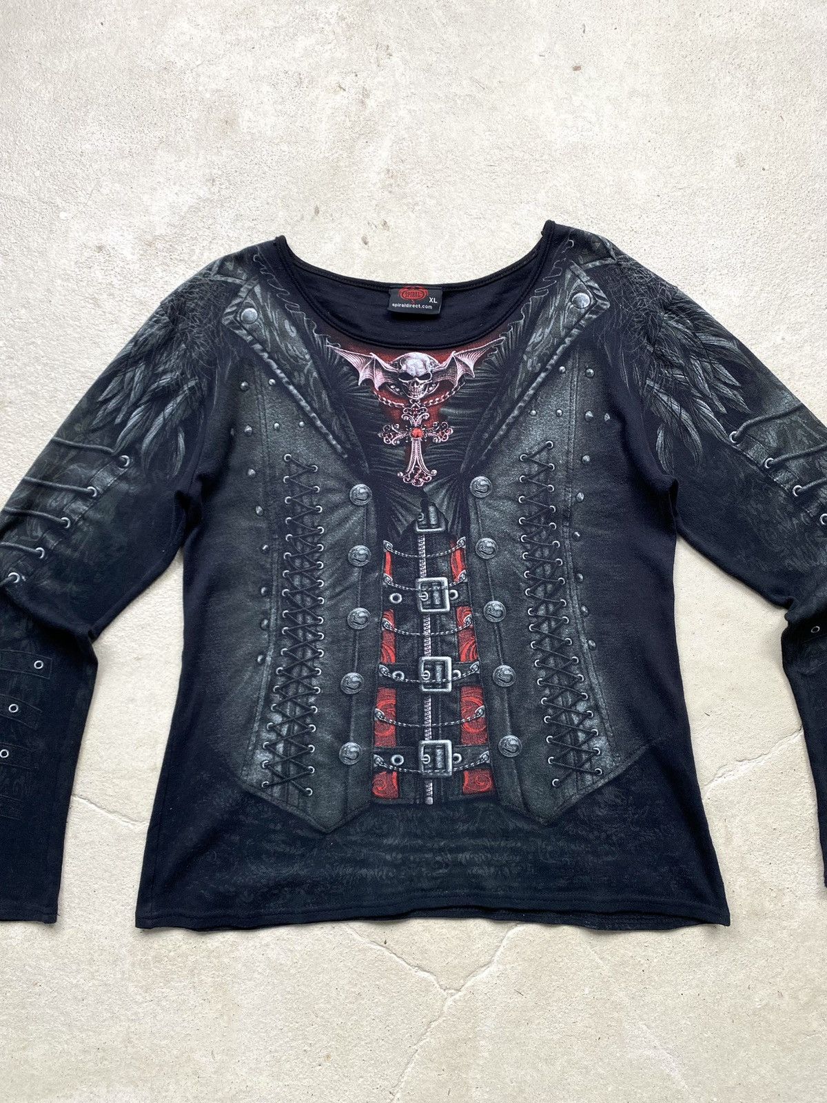 Vintage Vintage 00’s Spiral Gothic Longsleeve Size XL / US 12-14 / IT 48-50 - 2 Thumbnail