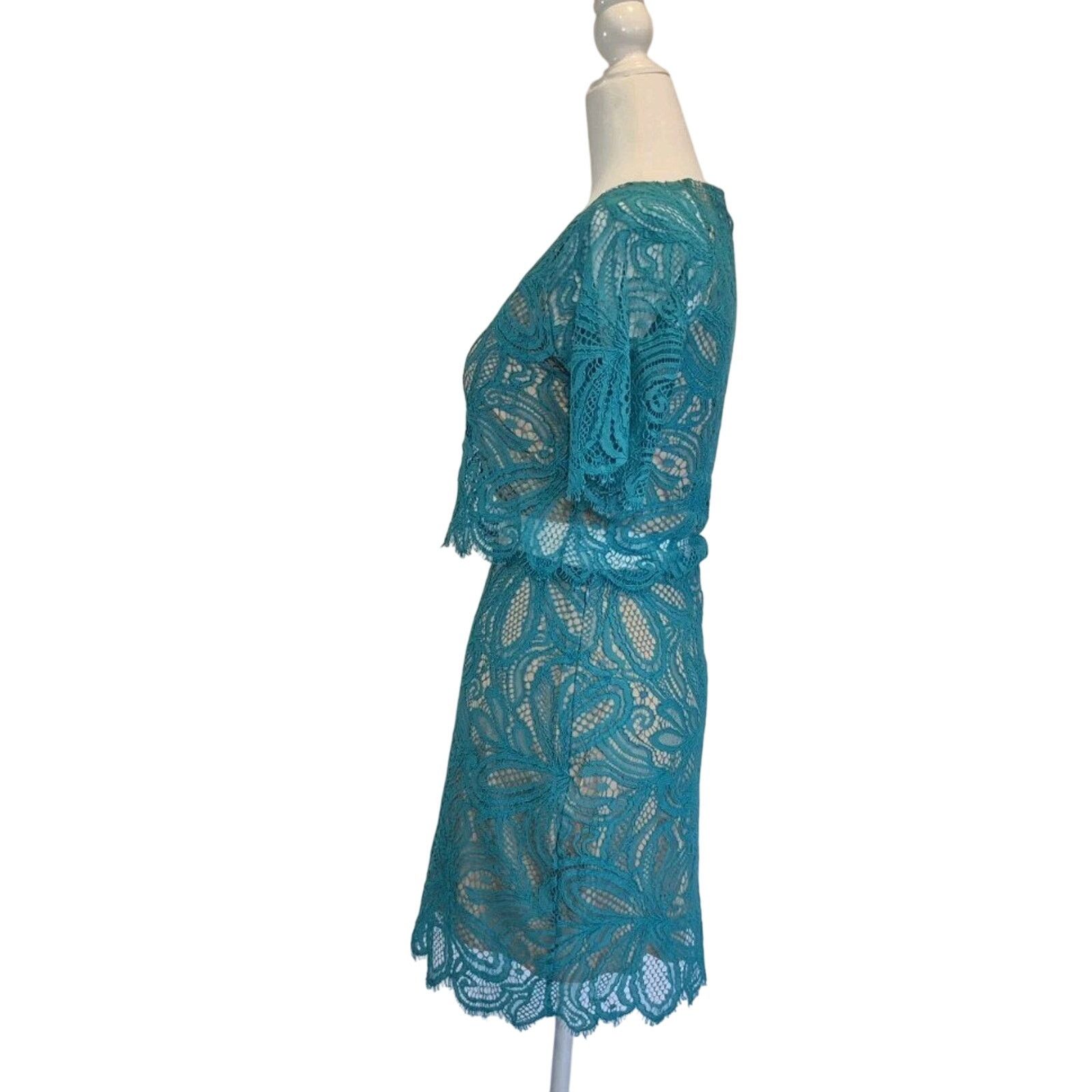 Nasty Gal Nasty Gal For Love and Lemons Teal Lace Top Skirt Set Small Size 28" / US 6 / IT 42 - 12 Thumbnail
