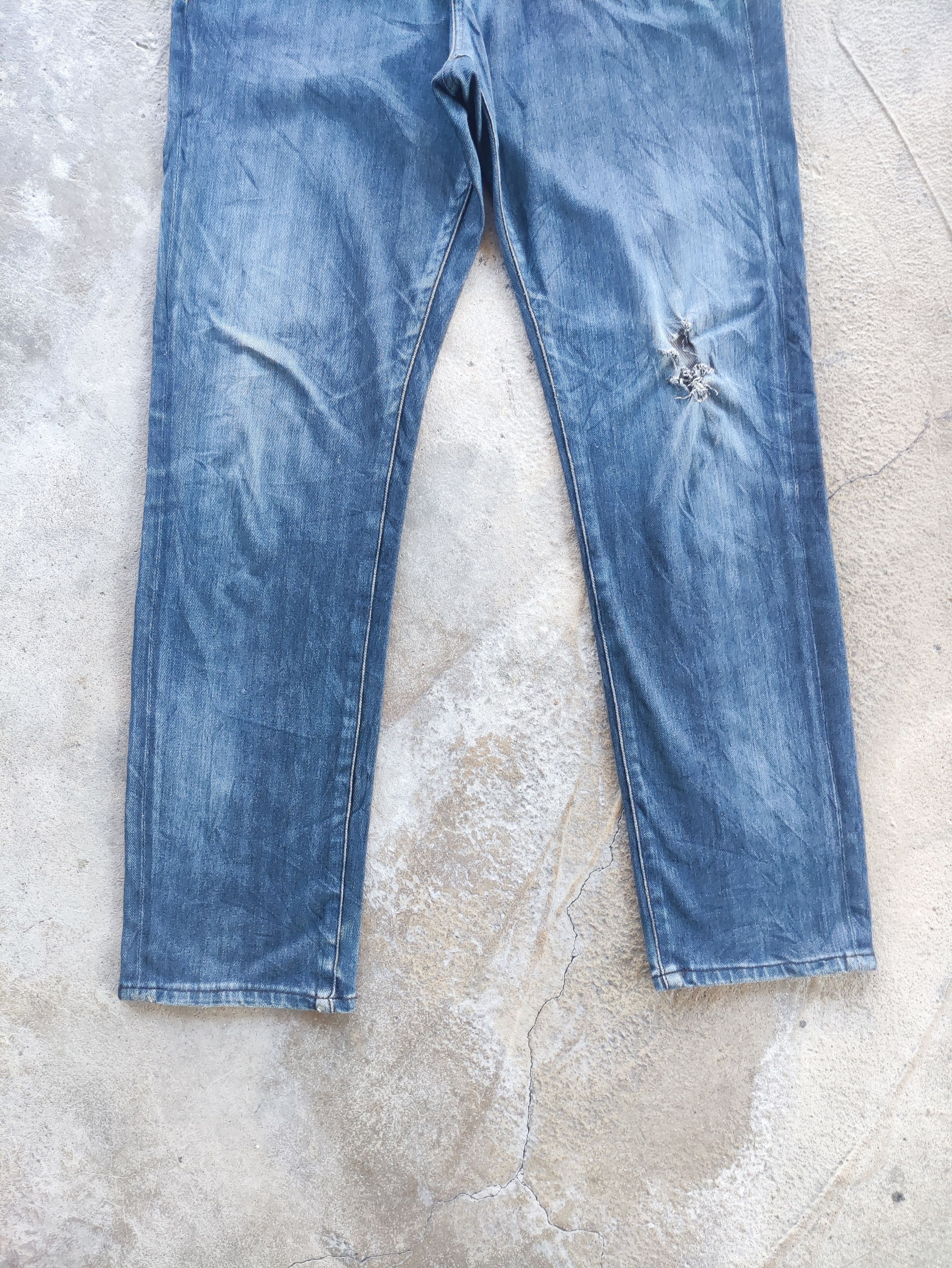 Global Work × Japanese Brand × Jean W36 Vintage Global Work Brand Distress Faded Denim Pants Size US 36 / EU 52 - 4 Thumbnail