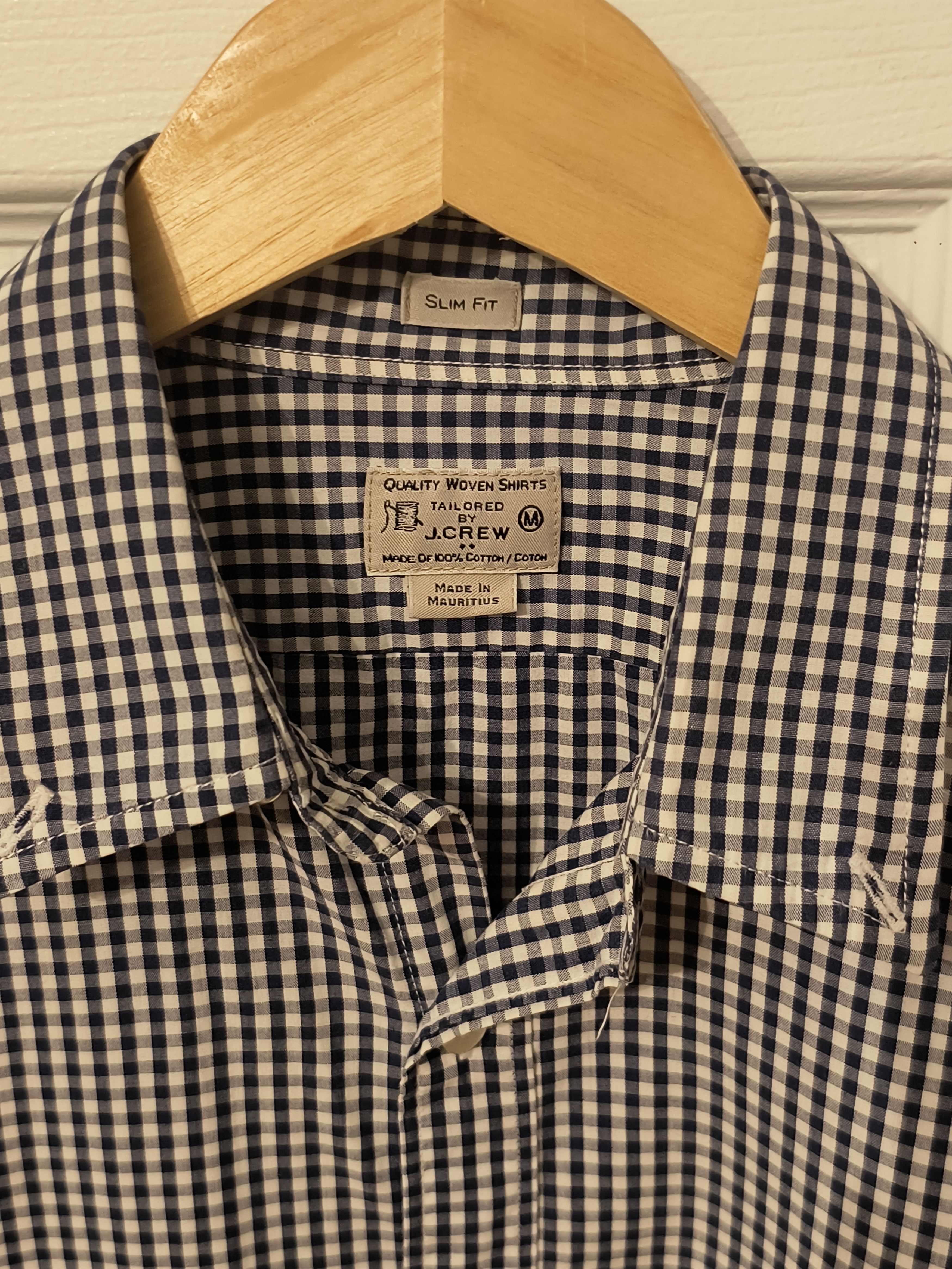 J.Crew J.Crew Tailored Fit Gingham Shirt (Circa 2014) – Slim Fit, M Size US M / EU 48-50 / 2 - 3 Thumbnail