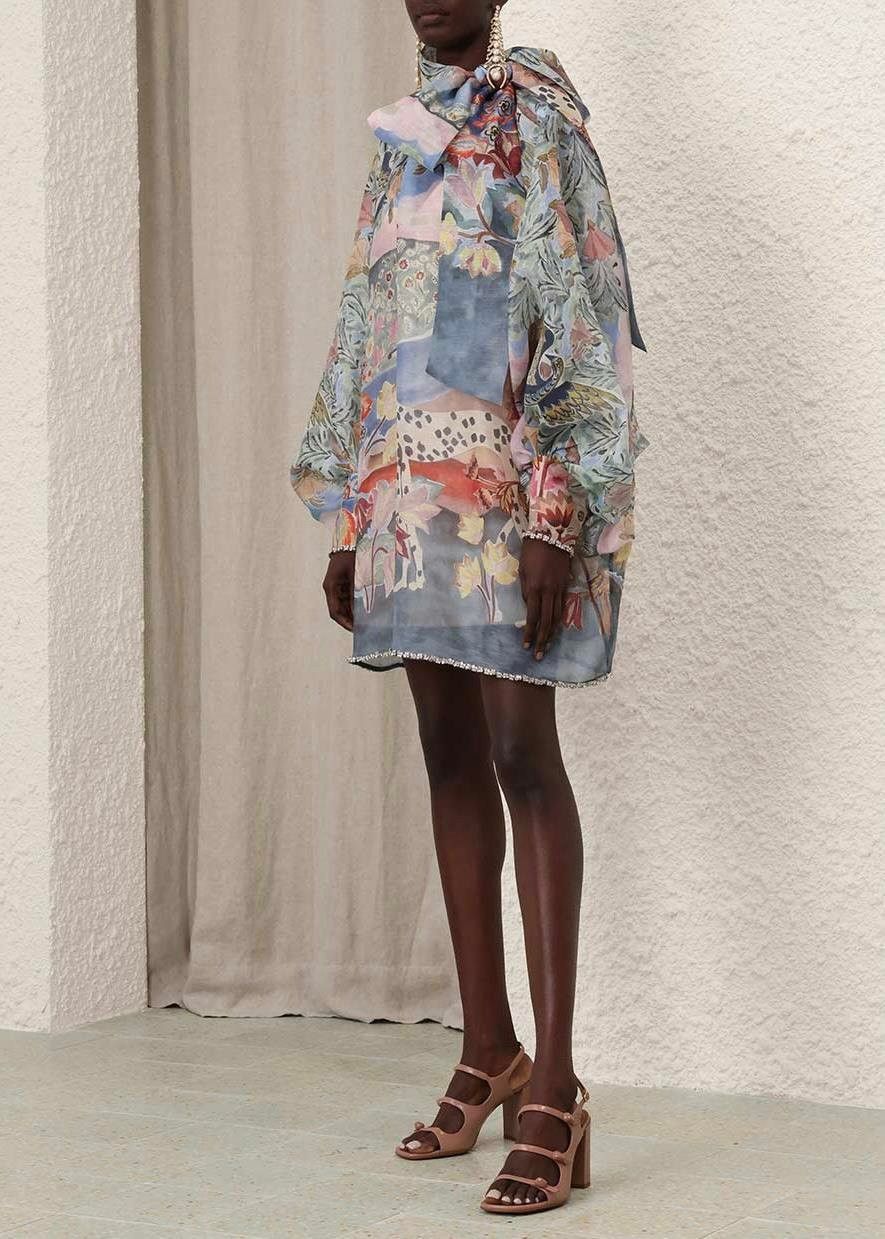 Zimmermann oc11z0725 Halter Neck Crystal Stone Detailed Dress Size L / US 10 / IT 46 - 3 Thumbnail
