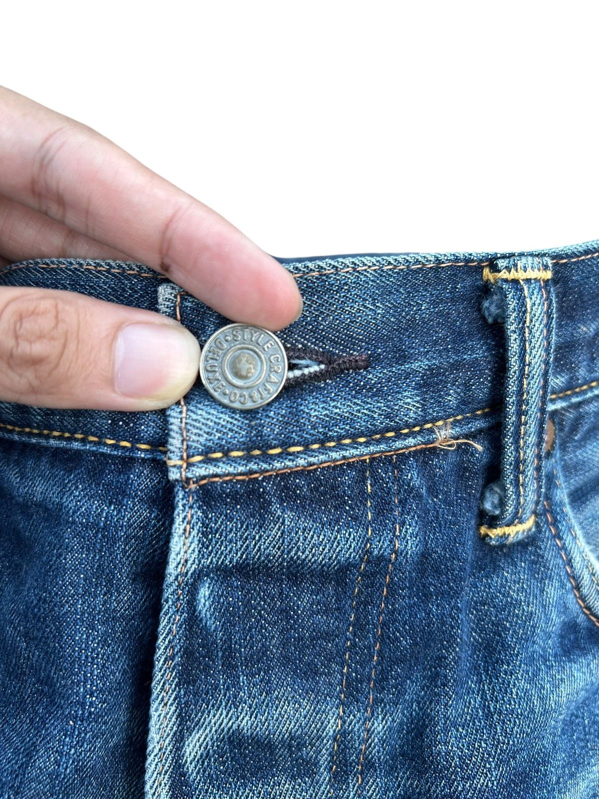 Kapital Thrashed Vintage Evisu Selvedge Denim Jeans Size US 32 / EU 48 - 13 Thumbnail
