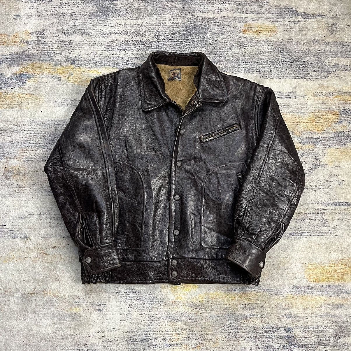 Japanese Brand Vintage 80s Capital brand bikers leather jacket Size US M / EU 48-50 / 2 - 3 Thumbnail