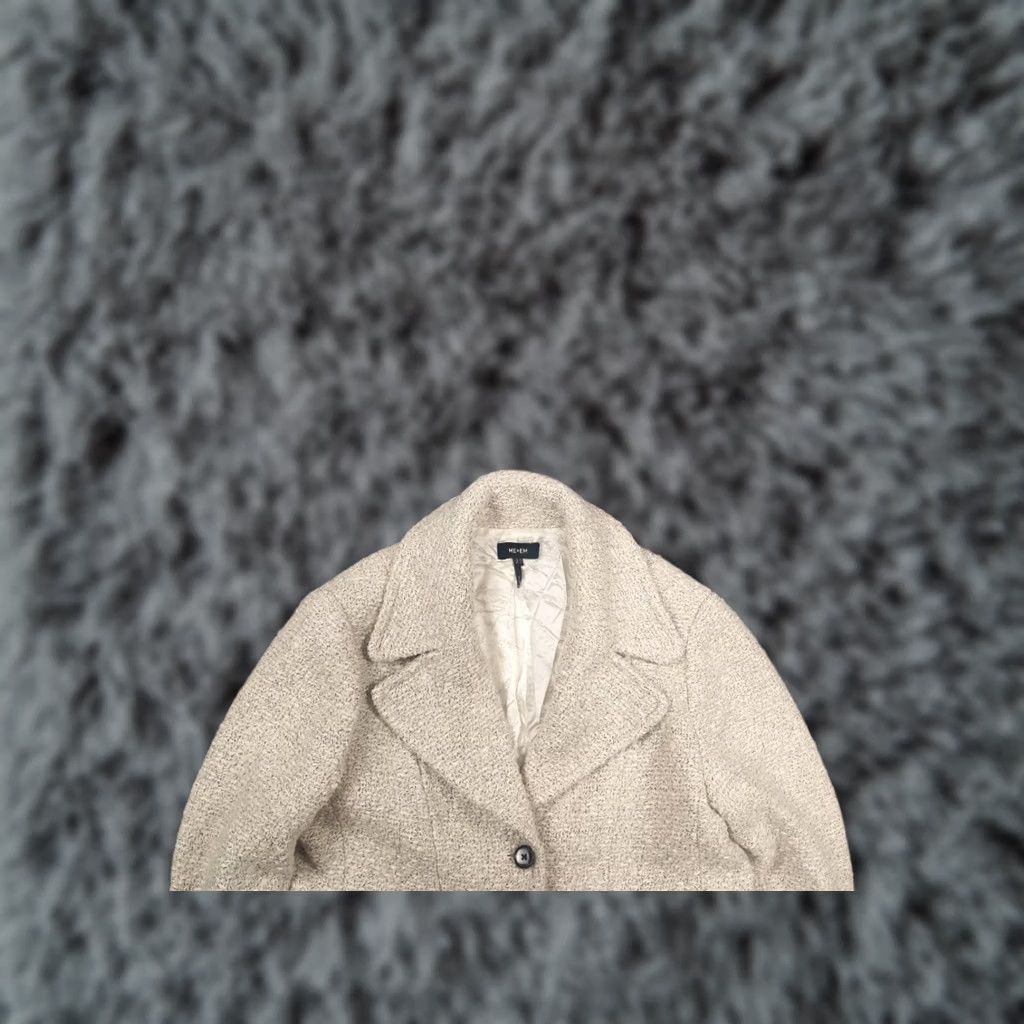 ME+EM Me+Em Meanden Design Italian Tweed Slim Crop Blazer Button Jacket White Wool Blend XL Womens Size XL / US 12-14 / IT 48-50 - 1 Thumbnail