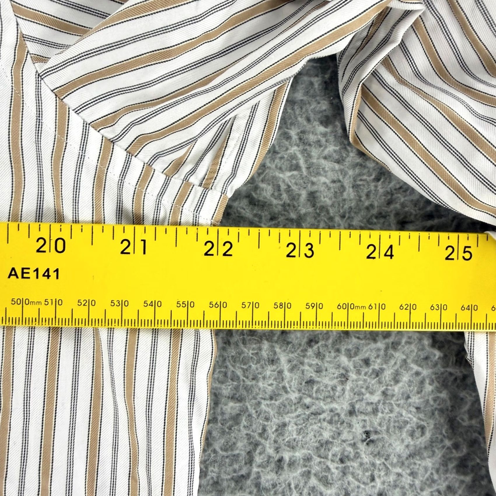 Brioni Brioni Button-Up Shirt Mens XL Tan White Striped Long Sleeve Italy Luxury Business Casual Formal Workwear Size US L / EU 52-54 / 3 - 5 Thumbnail