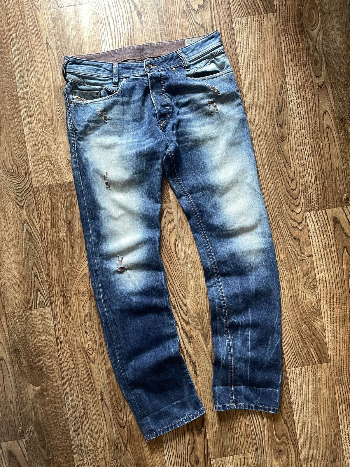 Diesel Diesel Iakop Garment Regular Slim Tapered Wash Jeans Pants Size US 32 / EU 48 - 2 Thumbnail