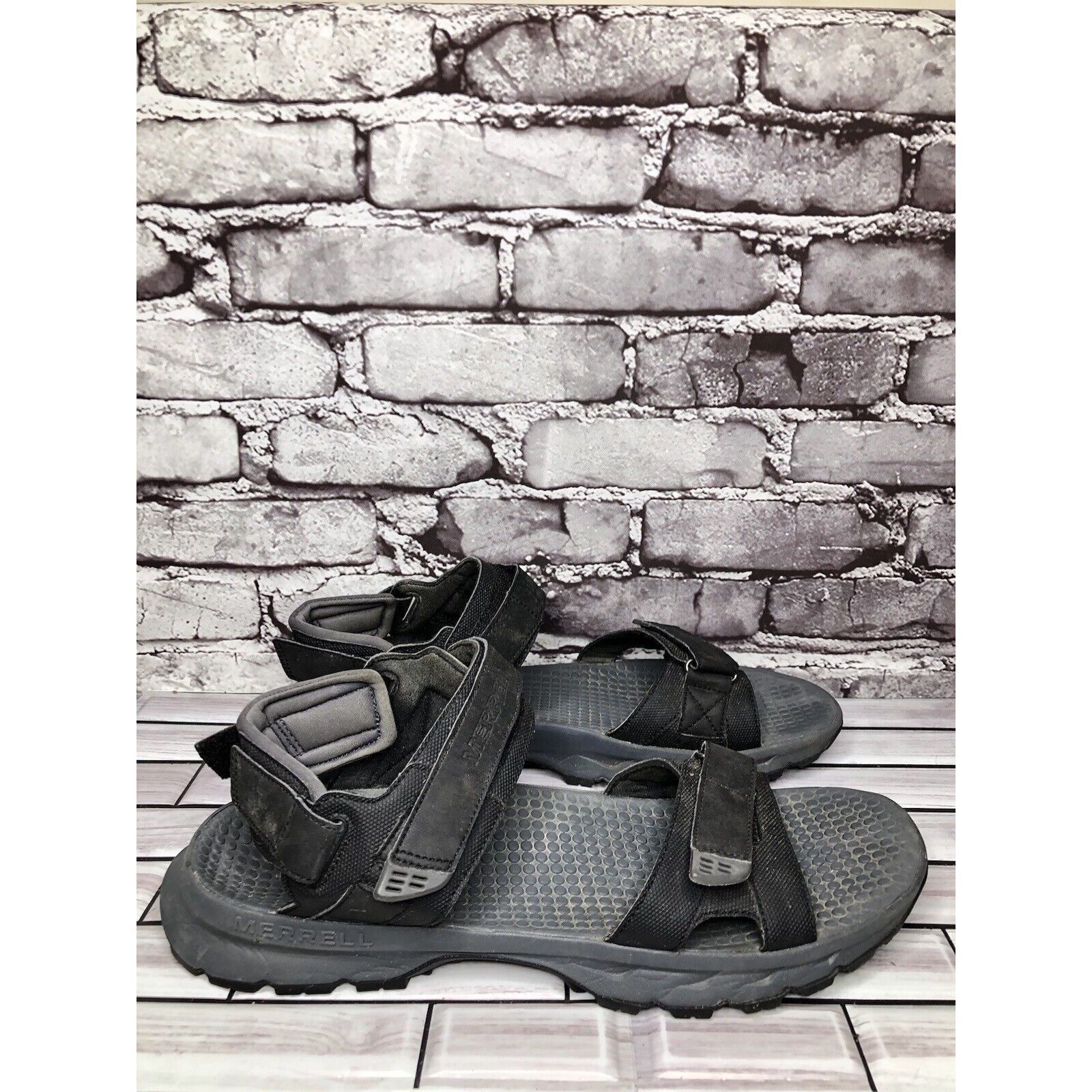 Merrell Merrell Black Synthetic Hiking AnkleStrap Performance Sandal Size US 14 / EU 47 - 11 Thumbnail