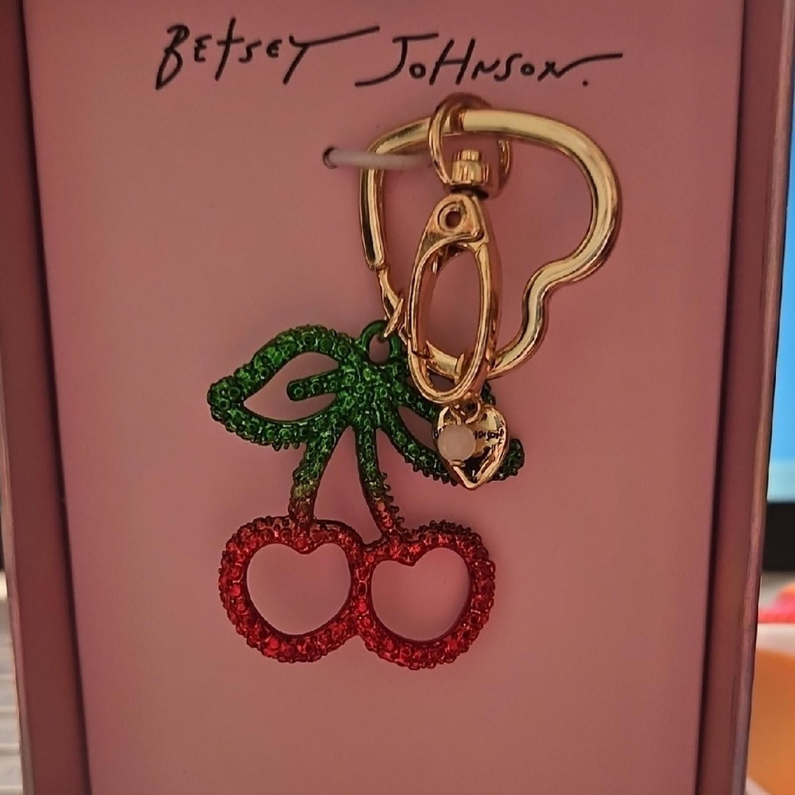 Other Betsey Johnson Glitter Cherry Keychain Size ONE SIZE - 1 Thumbnail