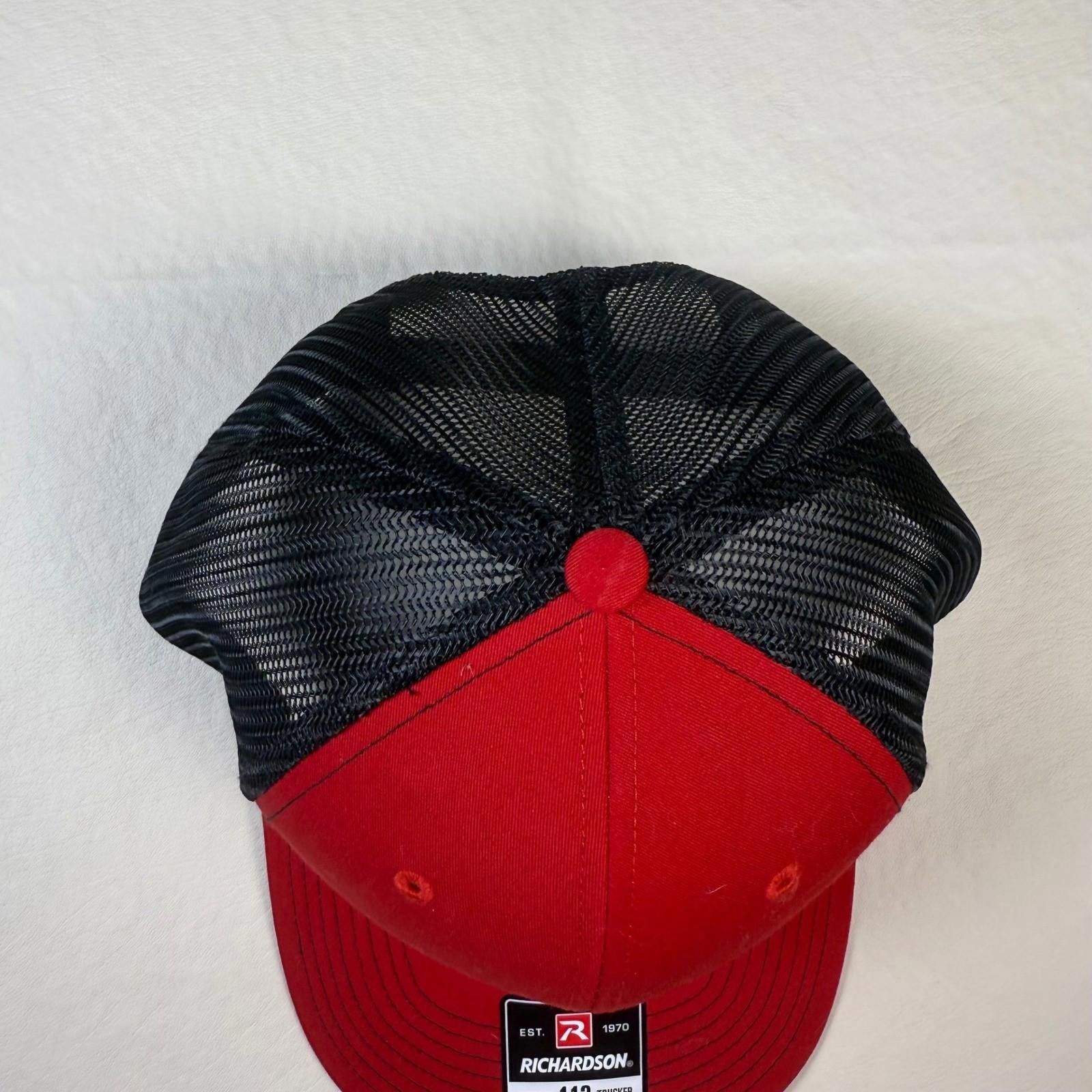 Richardson Richardson 112 Trucker Hat Red Black North Central NC Size ONE SIZE - 3 Thumbnail