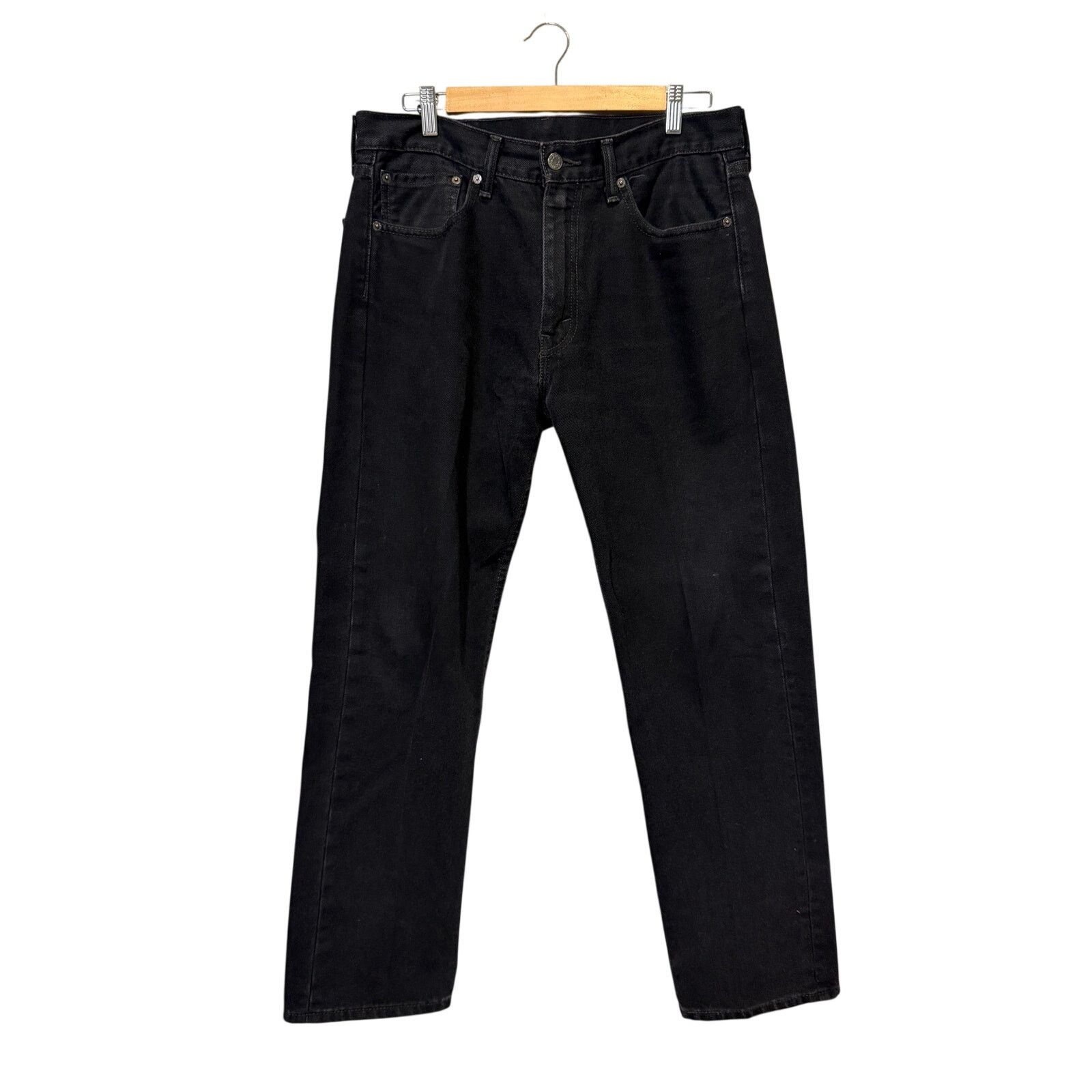Levi's Levi’s 505 Regular Fit Jeans Men’s 33x30 Black Denim Size US 33 - 1 Thumbnail