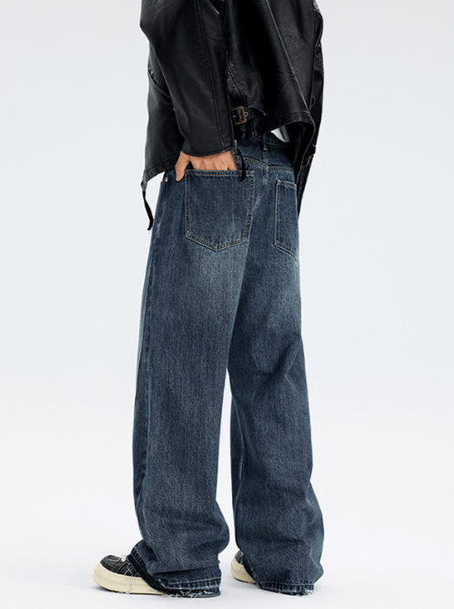 Japanese Brand × Jean American retro raw edge straight cleanfit high street jeans Size US 34 / EU 50 - 4 Thumbnail