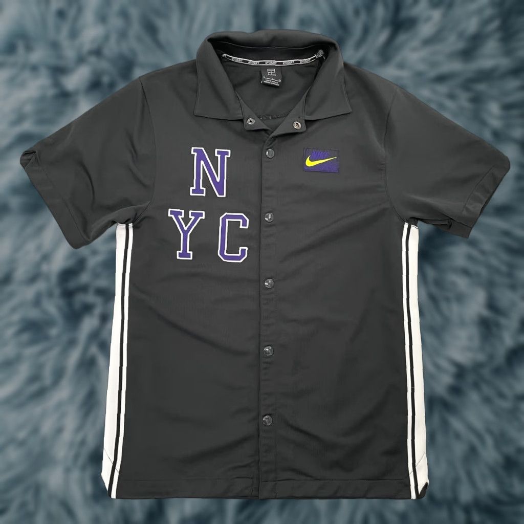 Nike Nike NY Court Shirt Adult Small Black Button Up Tennis NYC Swoosh Logo Mens S Size US S / EU 44-46 / 1 - 1 Thumbnail