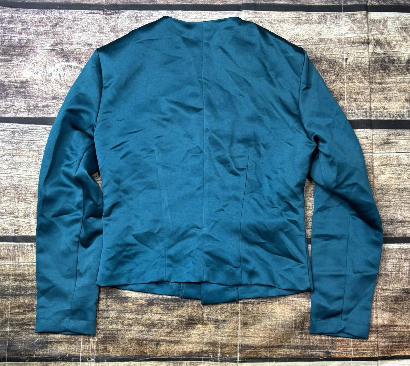 Le Grande Bleu (L.G.B.) VTG ISB Suit Set Womens Size 8 Jacket Skirt Satin Blue 80s Size M / US 6-8 / IT 42-44 - 3 Thumbnail