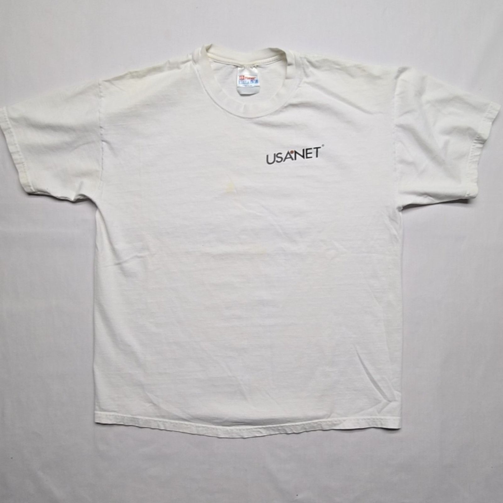 Hanes Vintage USANET Shirt Global eMessaging Service White L 90s Size US L / EU 52-54 / 3 - 1 Thumbnail